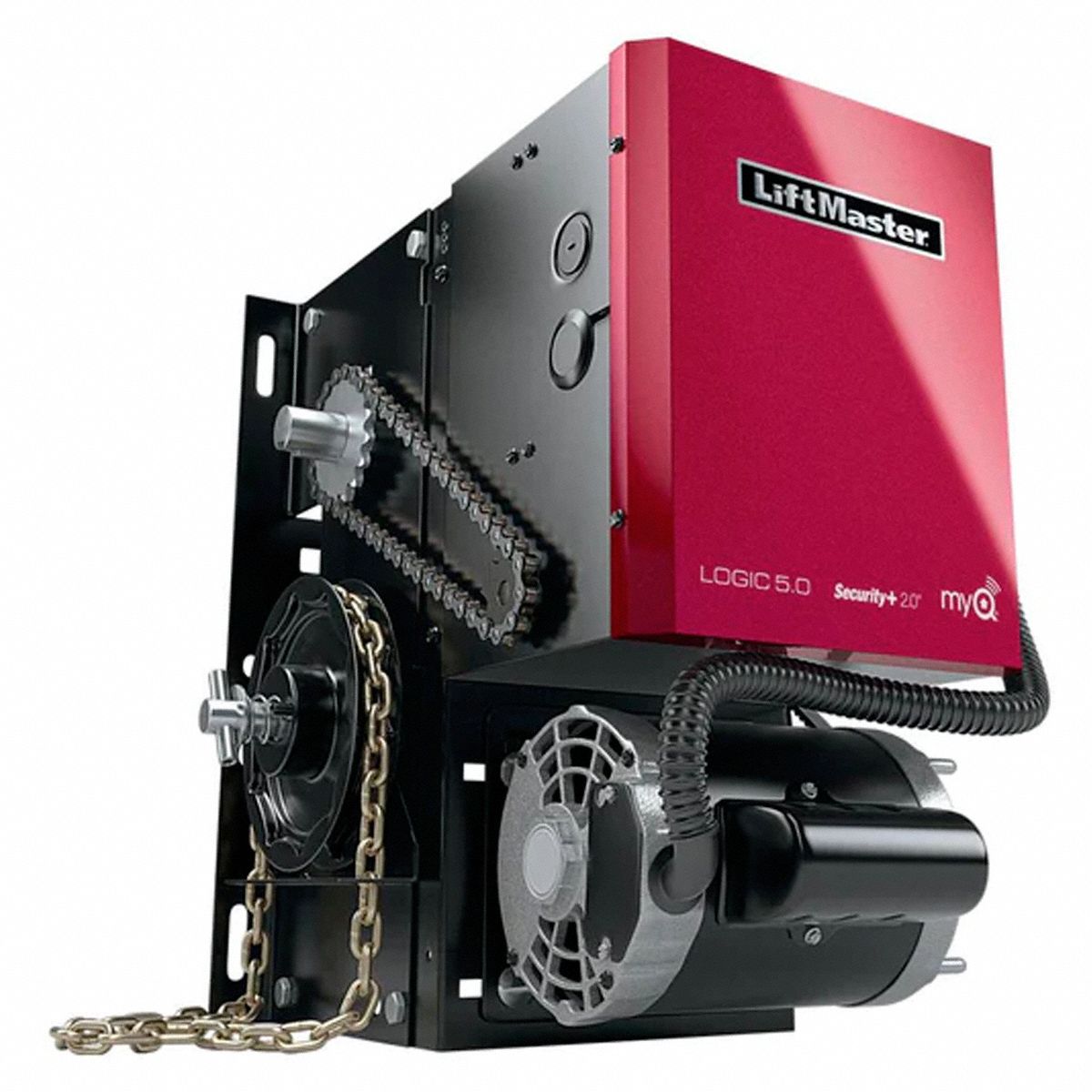 LIFTMASTER, Hoist/Left Hand Mount, 24 Max. Door Ht (Ft.), Industrial