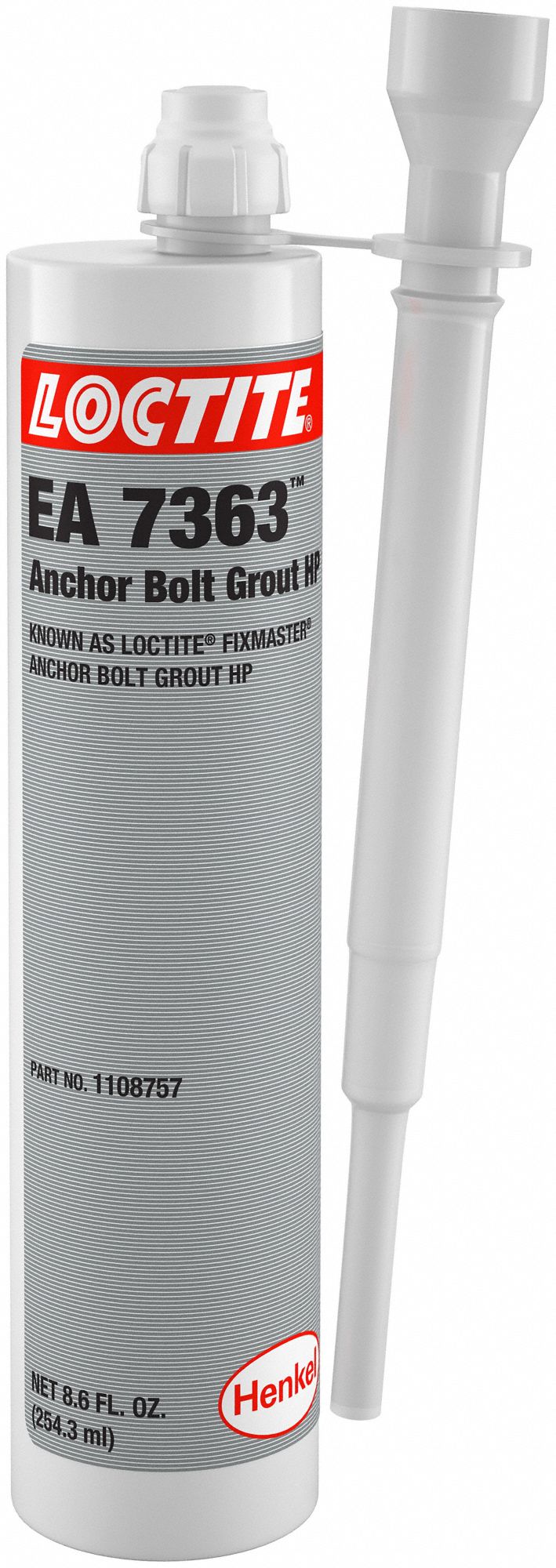 ANCHOR BOLT GROUT HP KIT, PASTE, GROUTING, FOR CONCRETE/MASONRY, 9 OZ, GREY