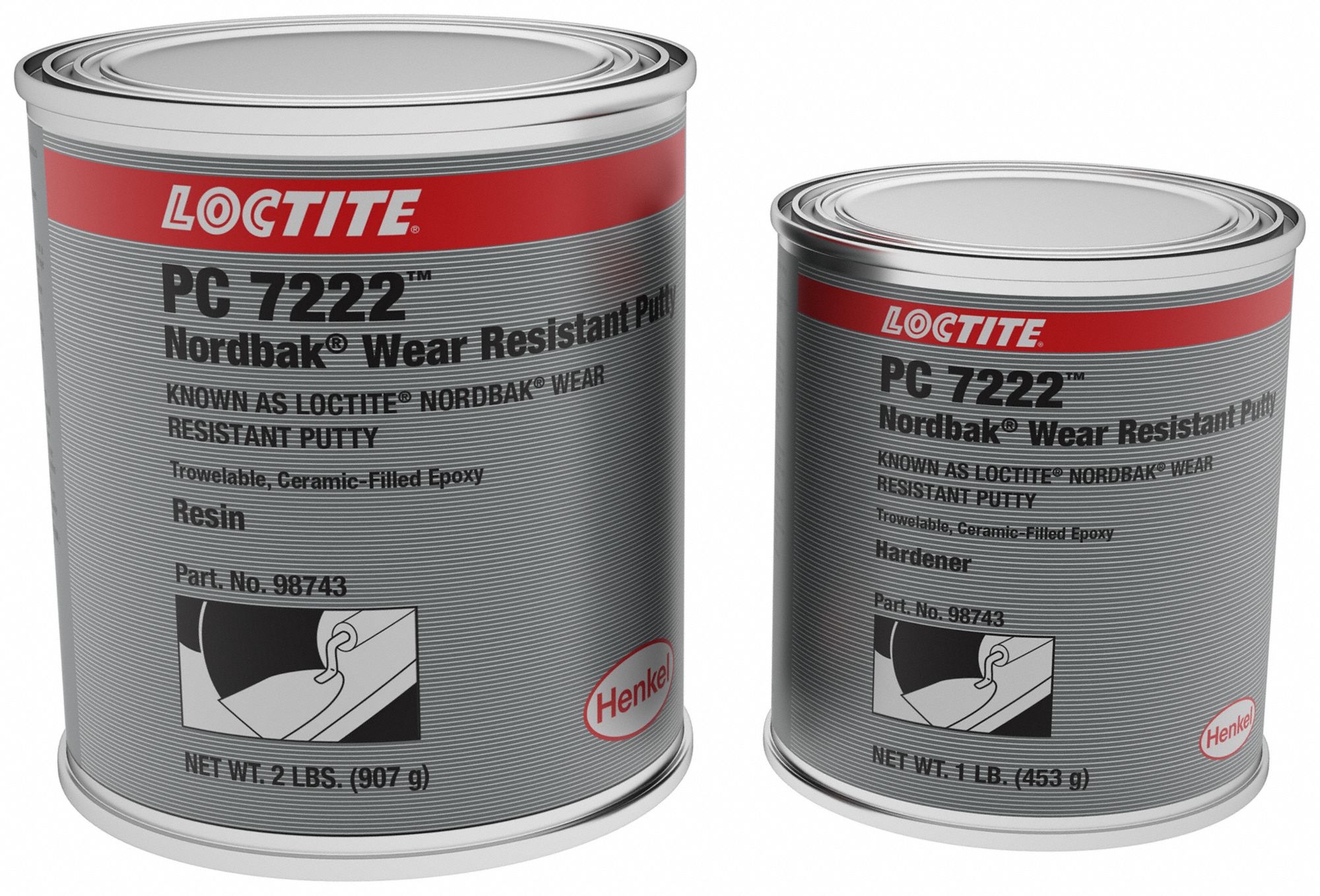 SURFACE PROTECTIVE COATING PUTTY, PC 7222, AMBIENT, 3 LB, CAN, GREY, PC 7222
