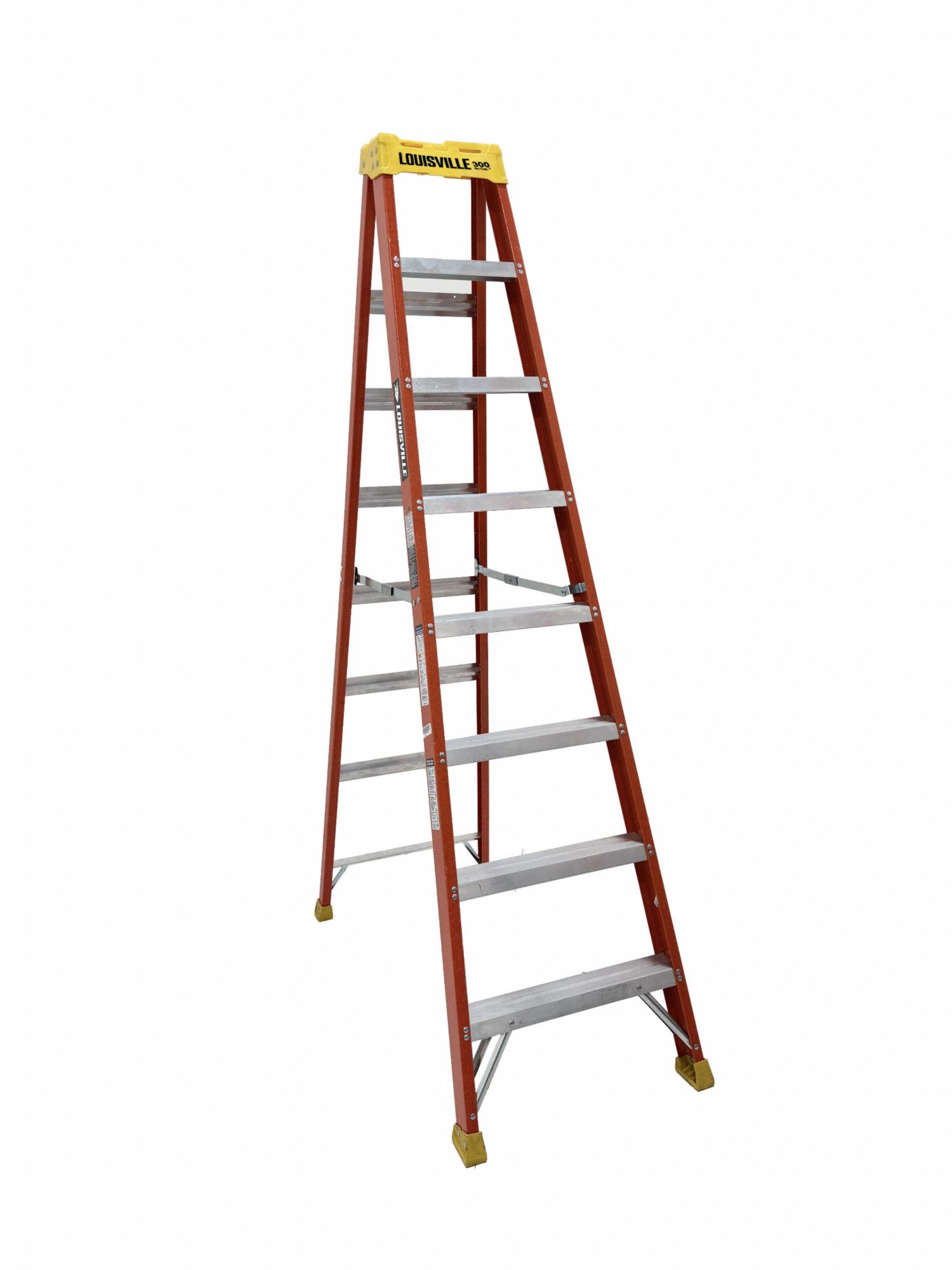 LOUISVILLE LADDER, 8 ft Ladder Size, Fiberglass, Stepladder - 36Y497|L ...