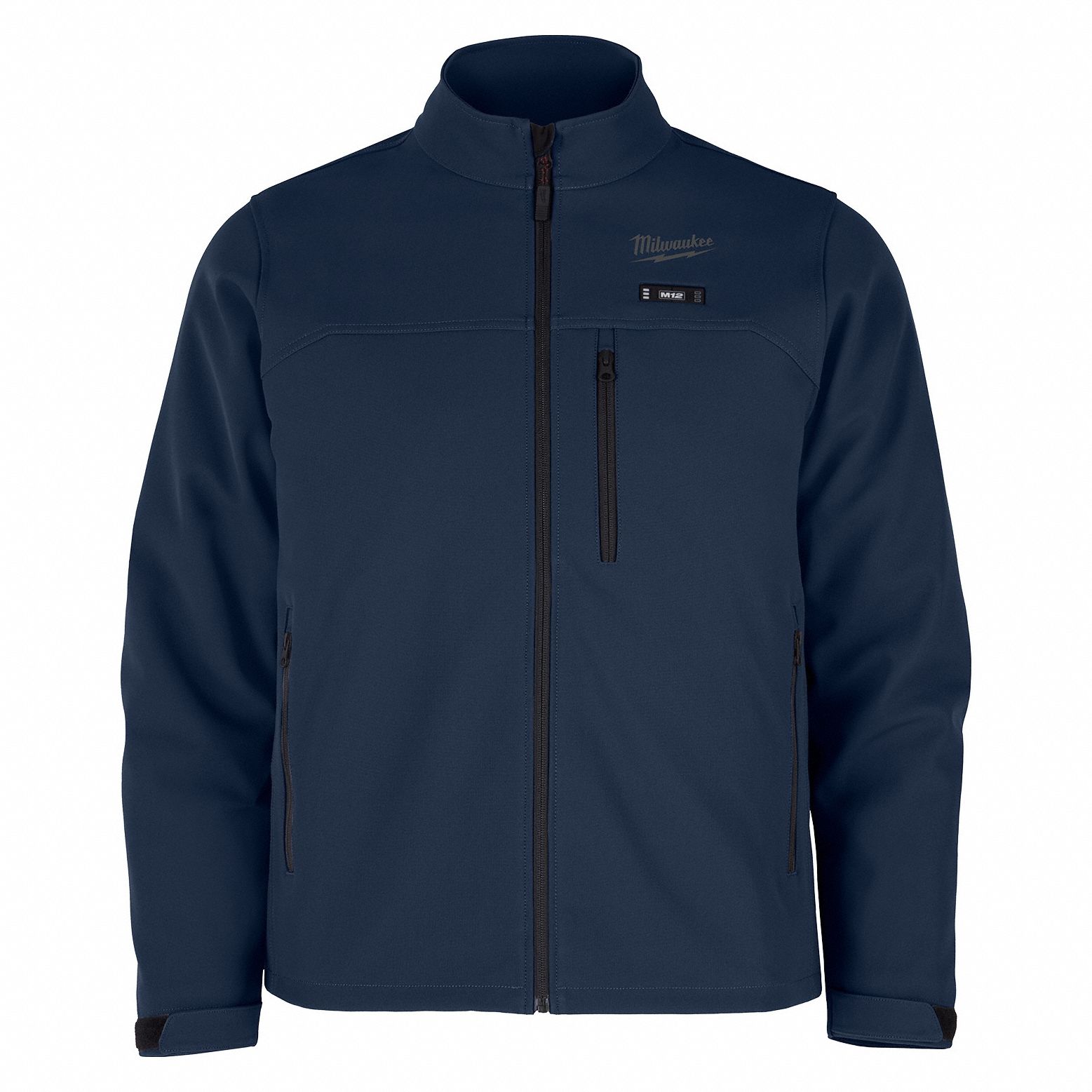Heated Jacket: Men's, 2XL, Blue, 3 to 12 Hours, 52 in Max Chest Size, 3 Outside Pockets