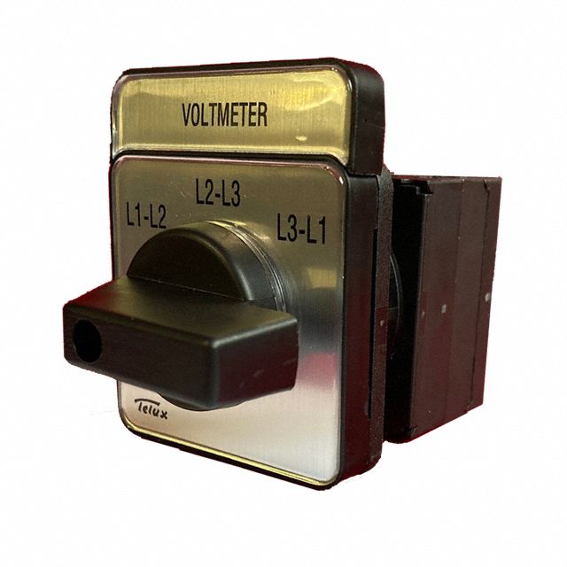 Voltmeter Cam Switch: 3 Poles, Maintained, Three Phase, 600V