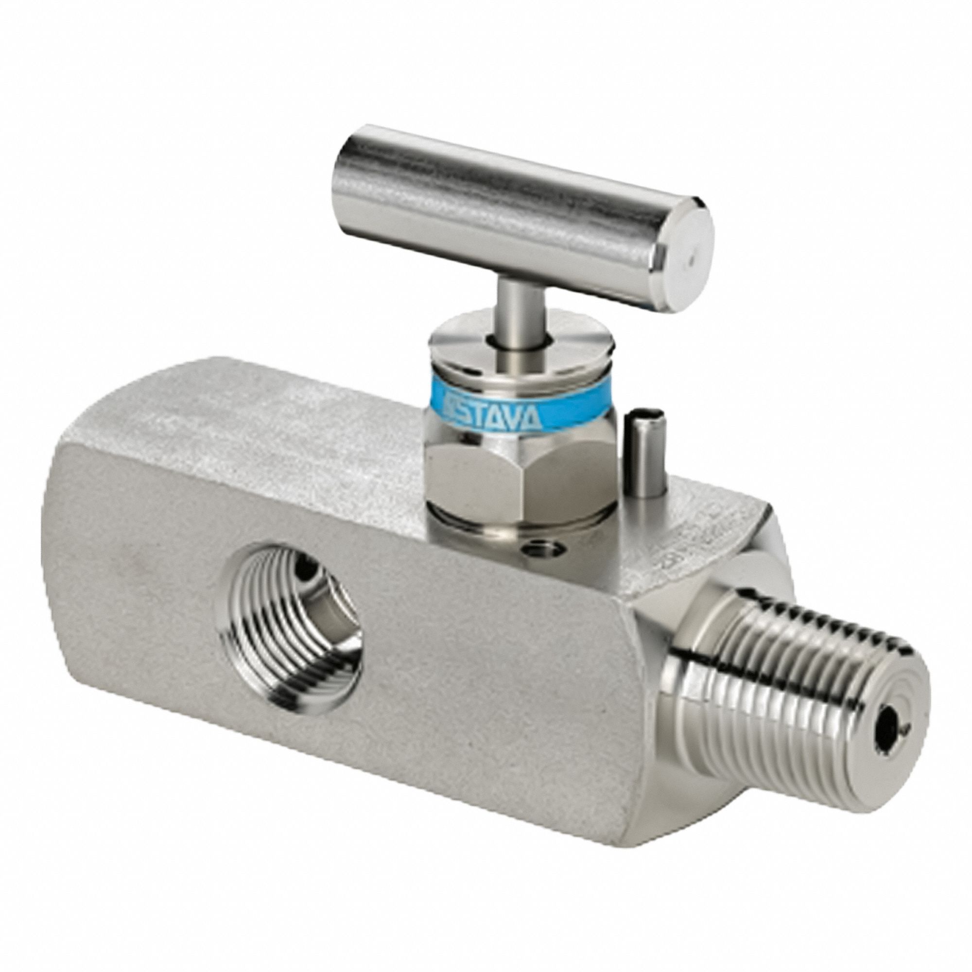 One-Way Valve: Stainless Steel, 1/2" MNPT, 1/2" FNPT, 6, 000 psi Pressure, FKM