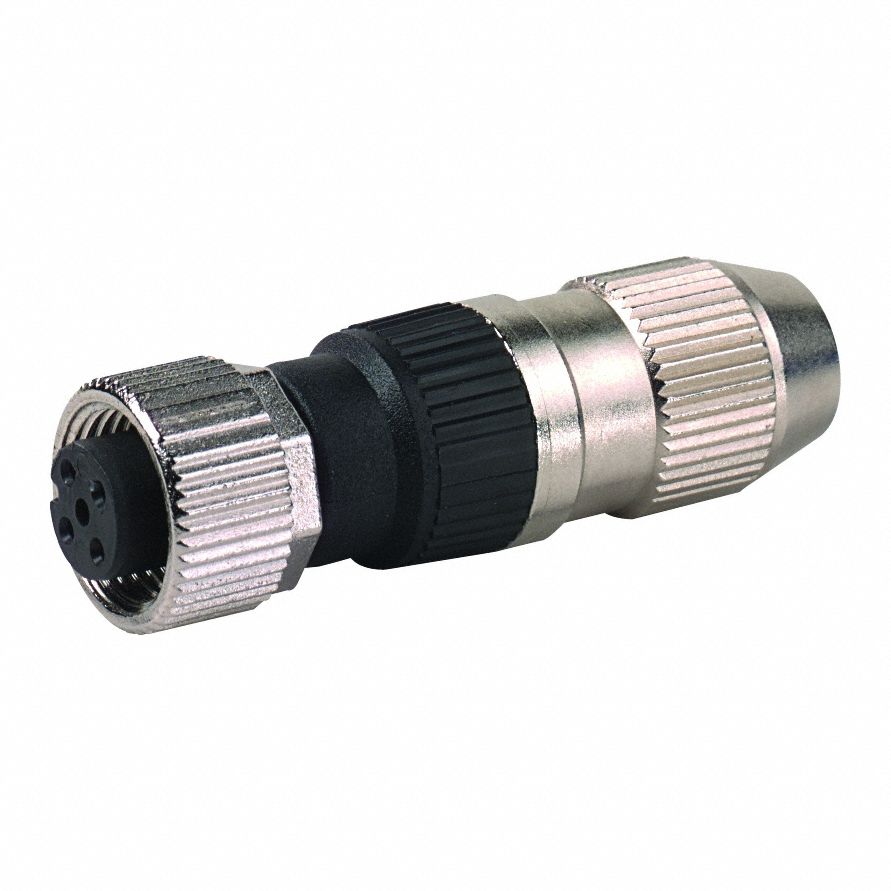 Circular Connector: A Coded, 3 Socket, M12 Screw, IP67, IDC, Straight