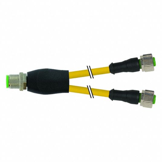 M12 Male Straight X 2 M12 Female Straight 4 Pins Cordset 813ef27000 40701 0330500 Grainger 6060