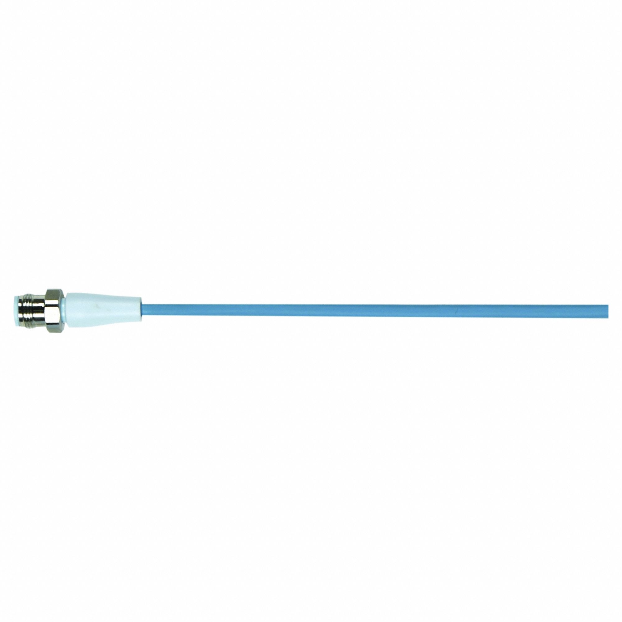 Cordset: M12 Male Straight X Bare Wire, 4 Pins, Blue, TPE-S, 1.5 m Cable Lg, 4 A Max Current (A)