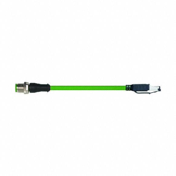 MURRELEKTRONIK, Cat5, M12 Male Straight x RJ45 Male Straight, Cordset ...