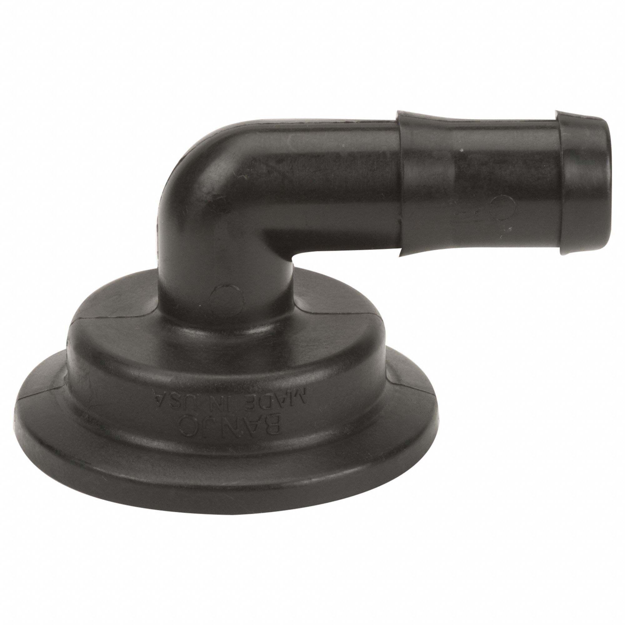 Pipe Elbow: 90° Elbow, 2 in x 1 in Fitting Pipe Size, Schedule 80, Flange x Male, Black