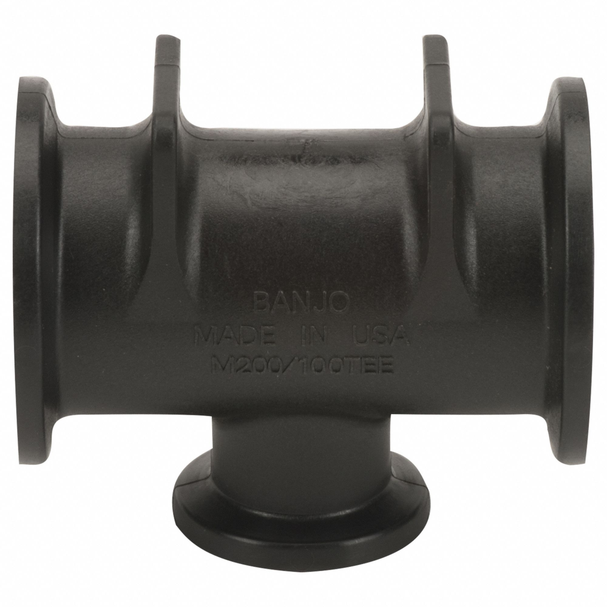 Flange: Tee, 2 in Fitting Pipe Size, Schedule 80, Flange, Black, 300 psi Max Op Pressure