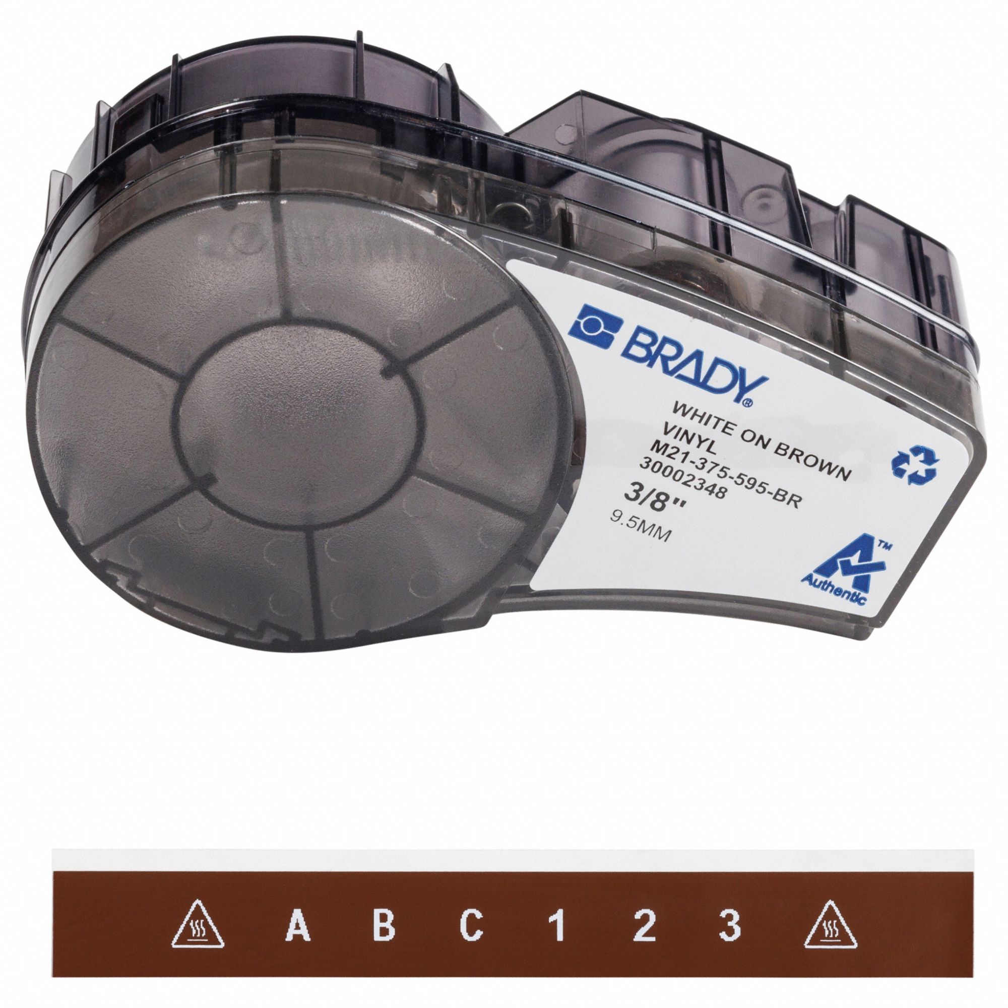 3/8 in x 21 ft, Autoclavable Vinyl, Continuous Label Roll Cartridge