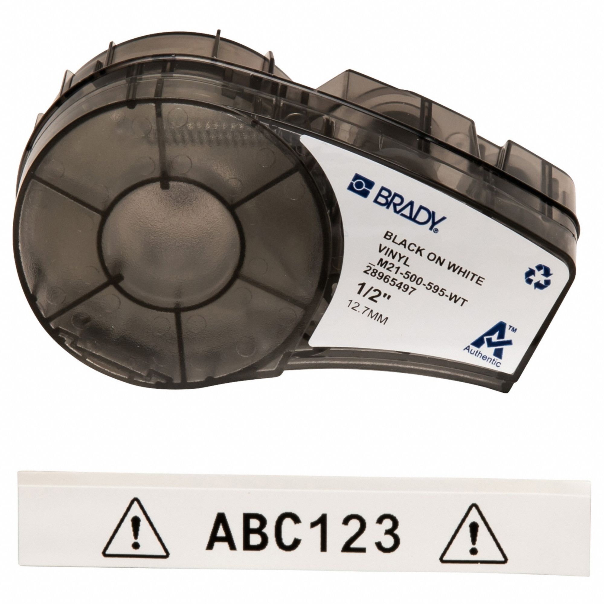 RUBAN 1/2 B580 NOIR SUR BLANC