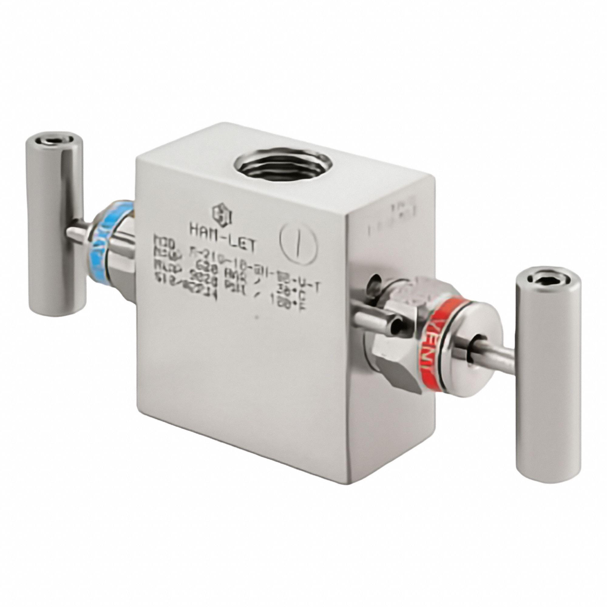 Two-Way Valve: Stainless Steel, 1/2" FNPT, 1/2" FNPT, 6, 000 psi Pressure, Grafoil, 1/4" FNPT