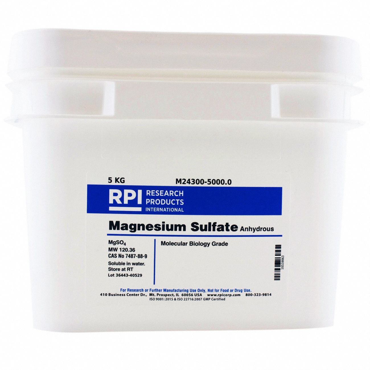 Magnesium Sulfate - Anhydrous: Lab, 5 kg, 7487-88-9, Reagent, Powder, 18 mo Shelf Life, 1
