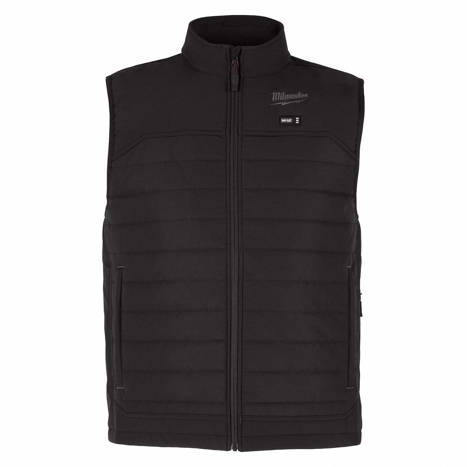 Heated Vest: Men's, 2XL, Black, 2 to 8 hours, 52 in Max Chest Size, 2 Outside Pockets