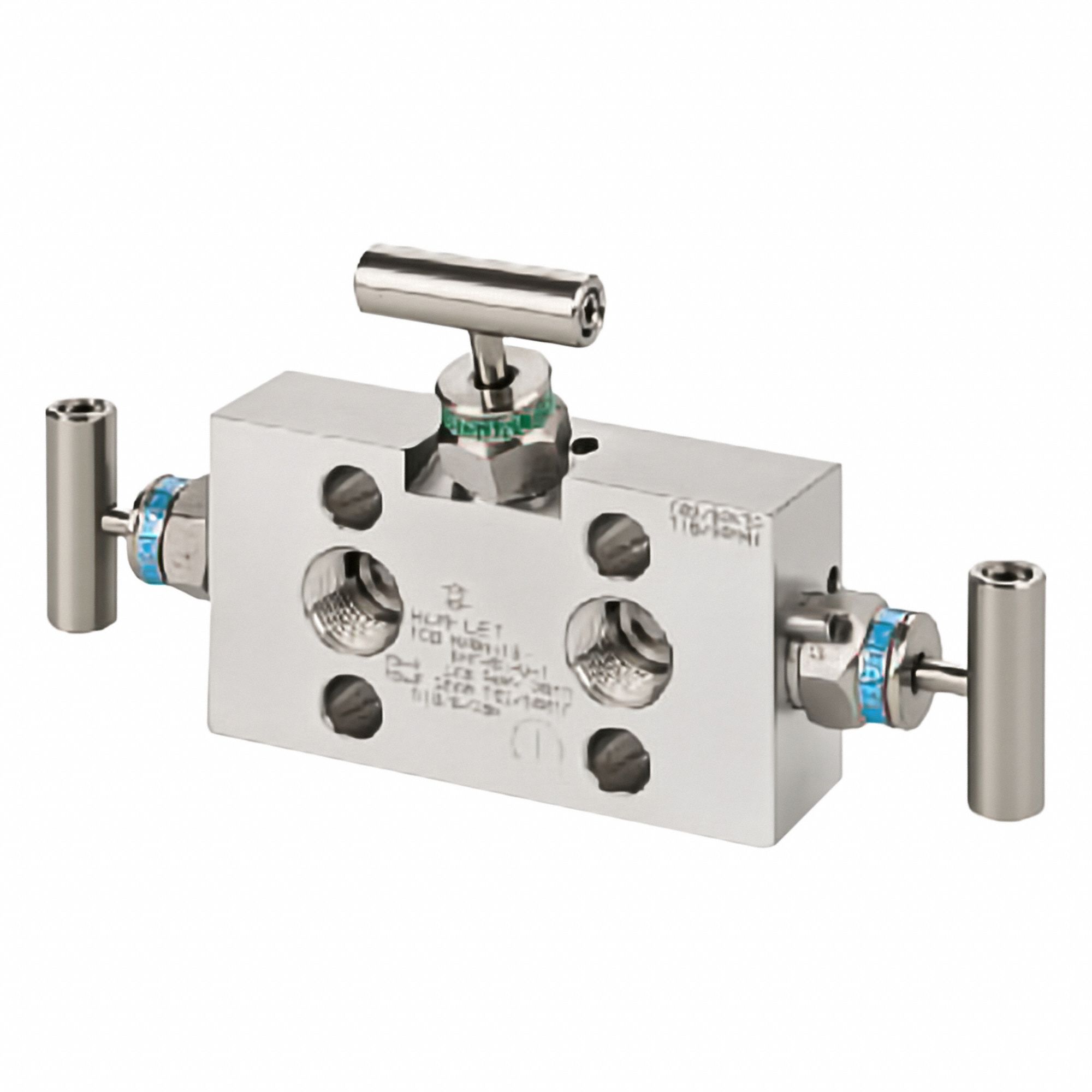 Three-Way Valve: Stainless Steel, 1/2" FNPT, Flange, 6, 000 psi Pressure, Grafoil