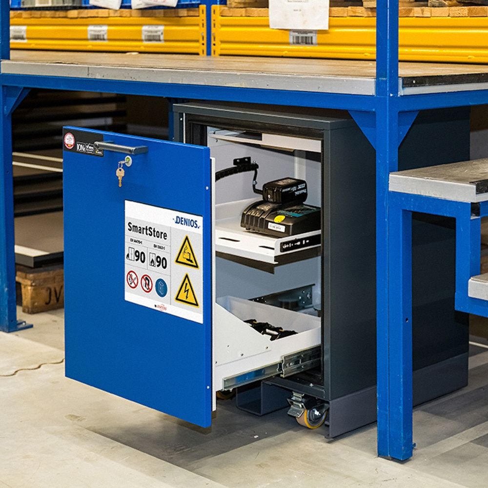 Lithium-Ion Battery Safety Cabinets: 25 in x 23 in x 31 in, Manual, 1 Doors, Lockable