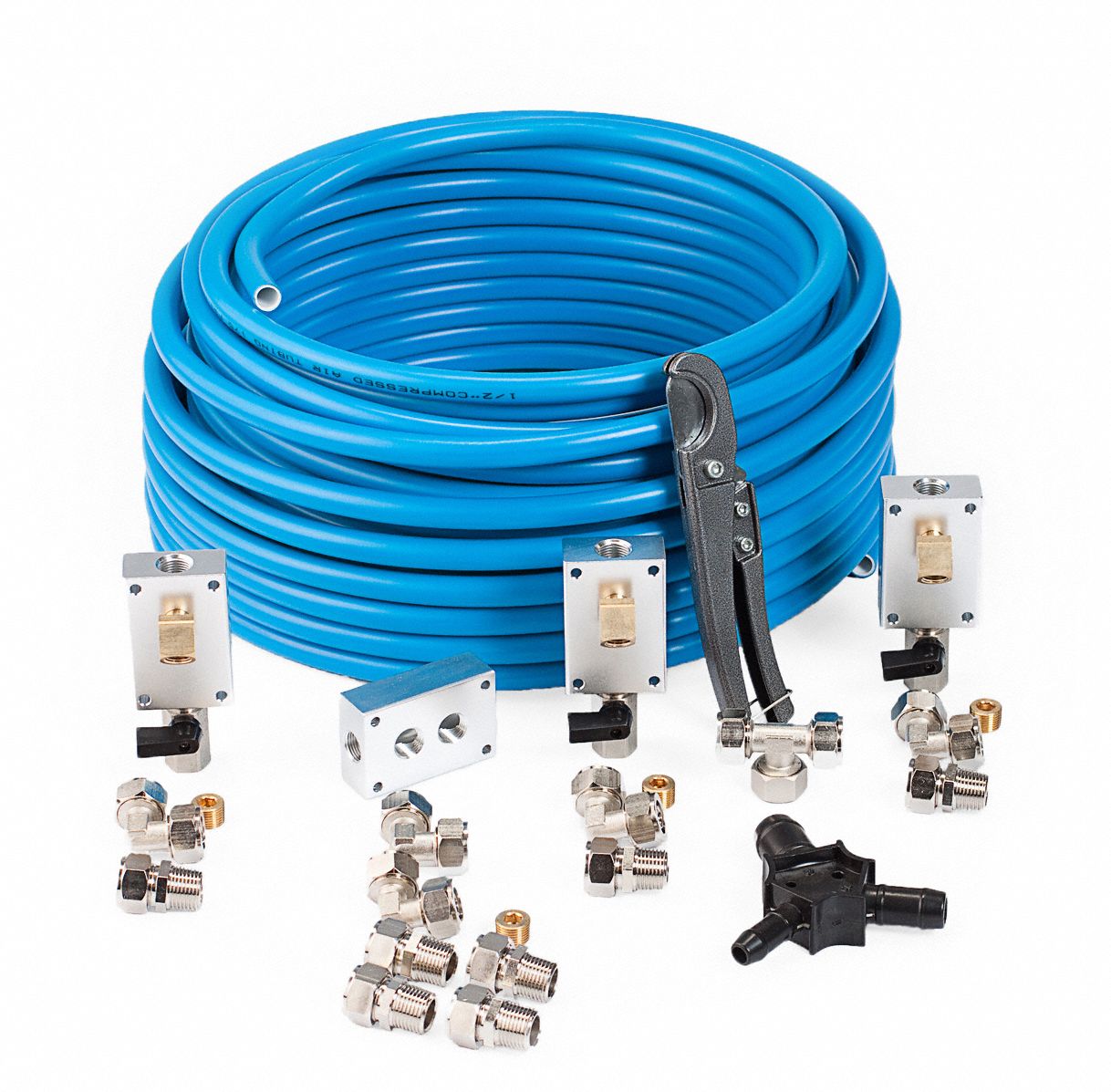 RAPIDAIR, 1/2 in Compatible Tube Sizes Included, HDPECoated Aluminum