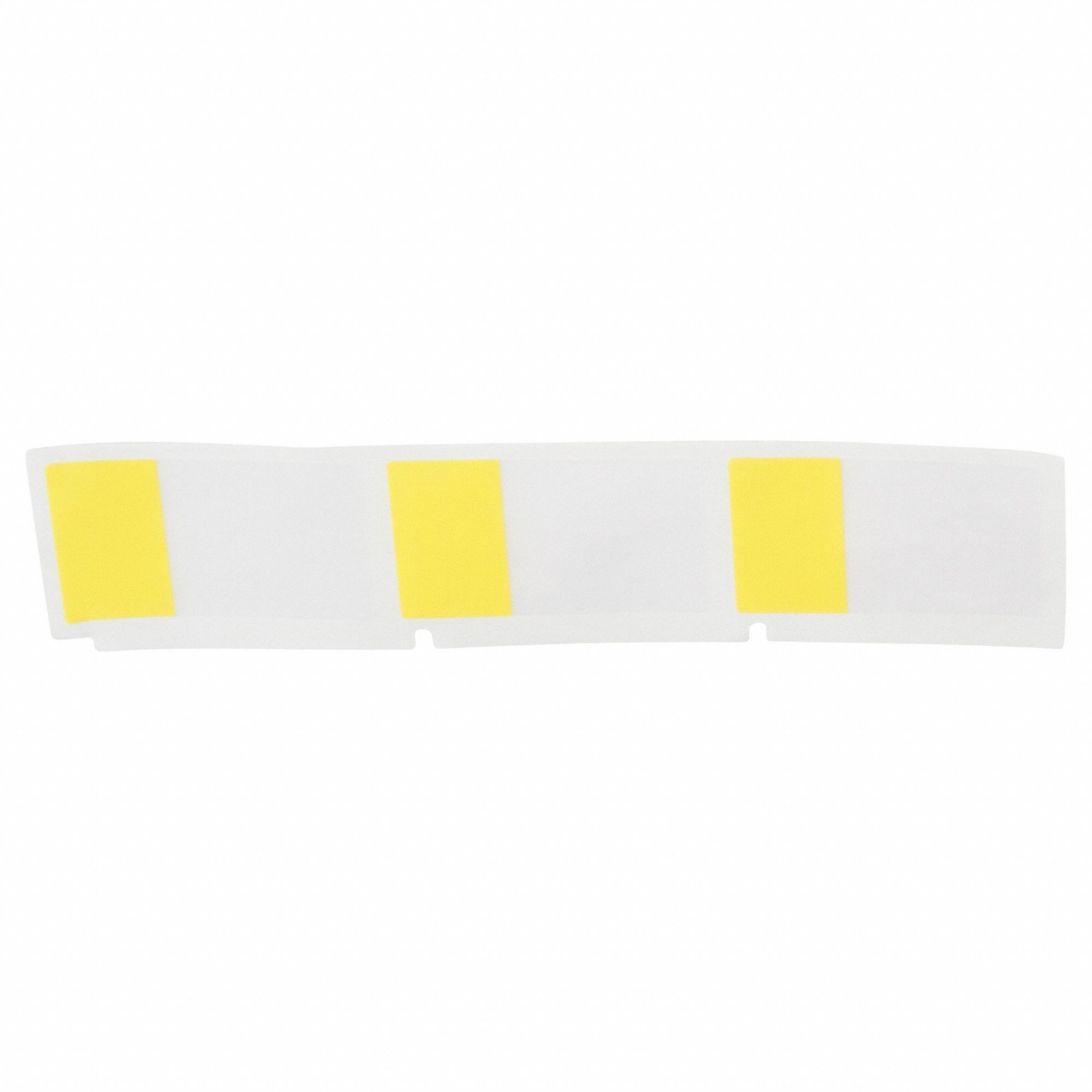 Wraparound Label: 1 1/2 in x 1 in, Vinyl, Yellow (Matte), For 10 AWG to 4 AWG Wire Gauge