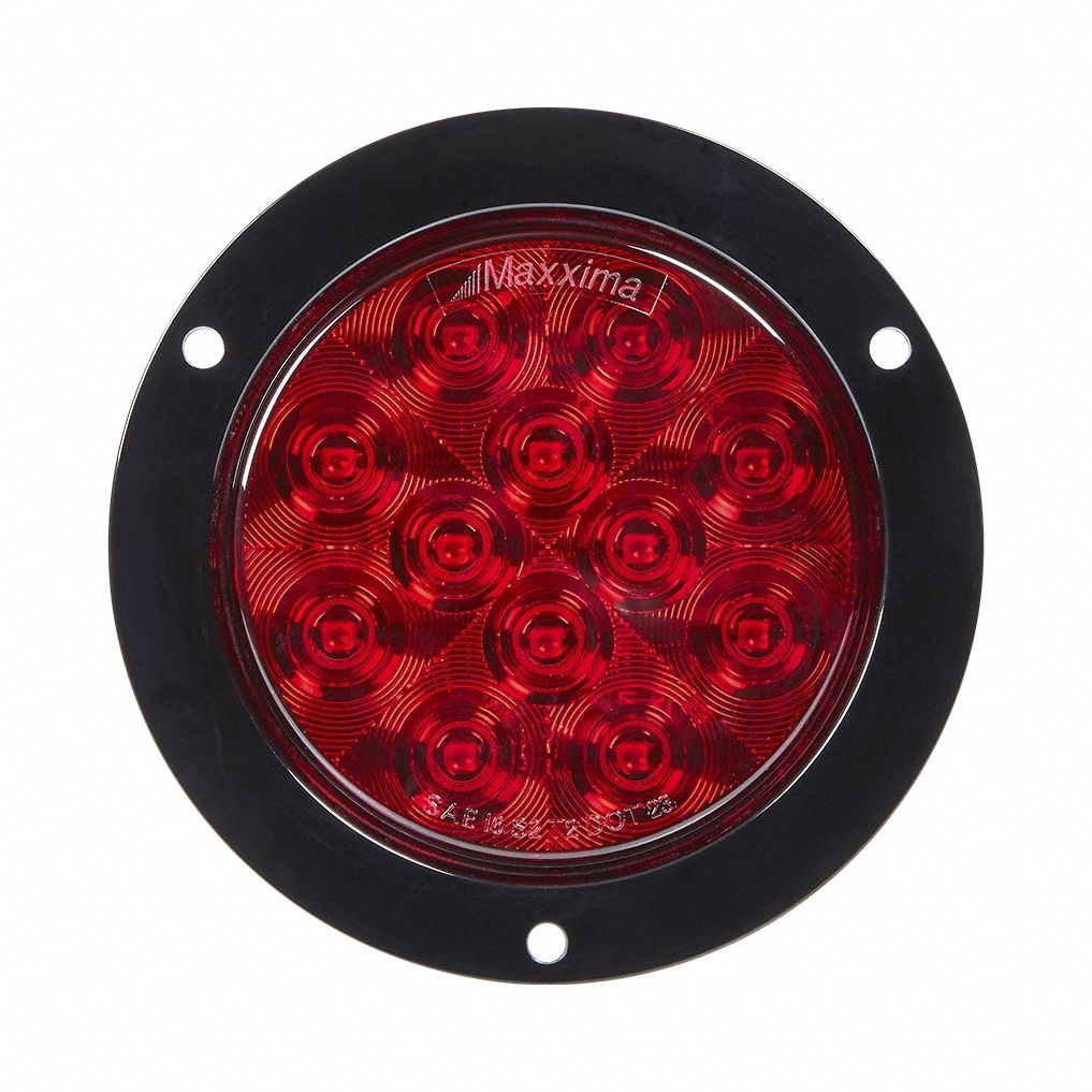 Stop, Turn, and Tail Combination Light: LED, Stop, Turn, and Tail Combo Light, Red, Round