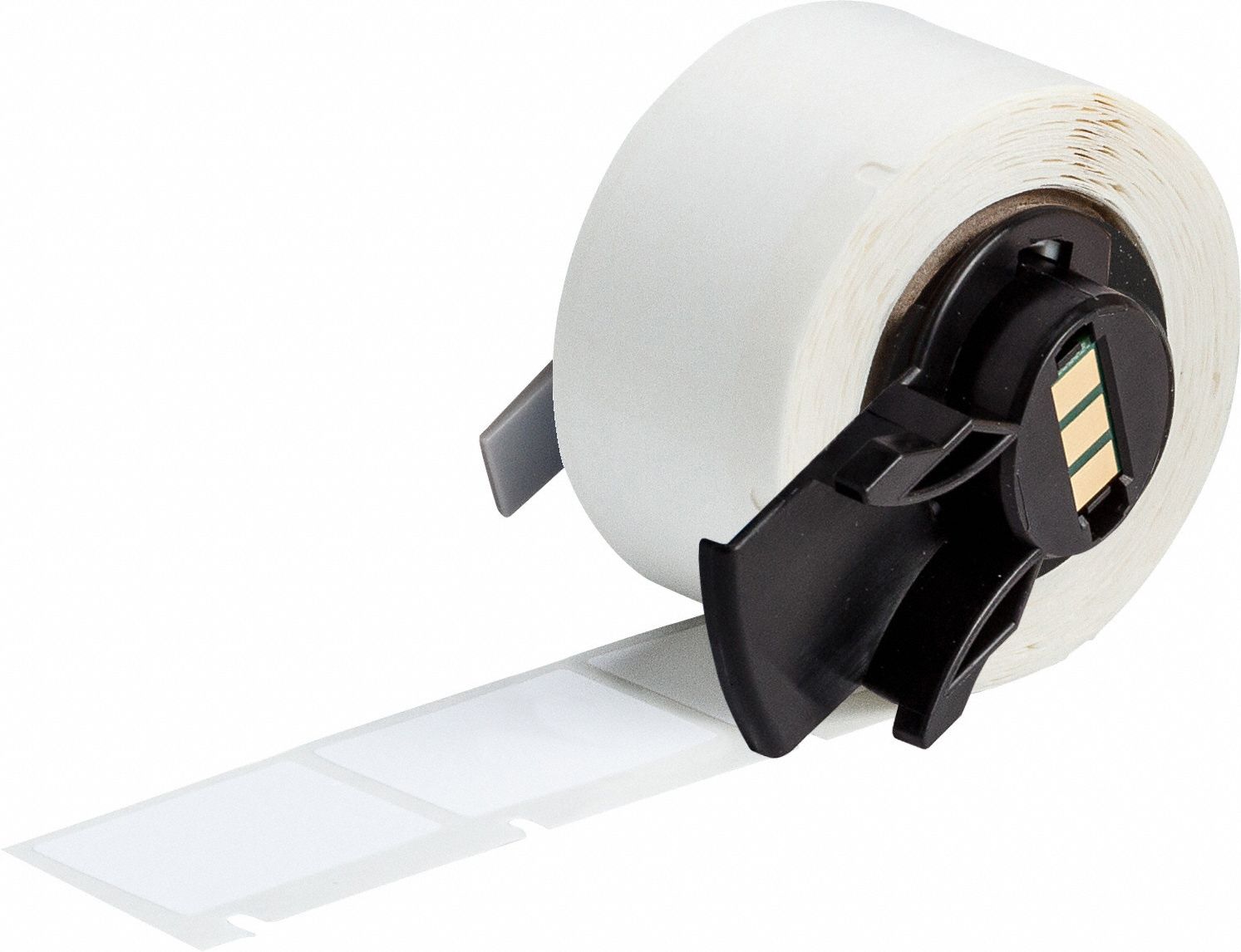 Pre-Cut Label Stock Roll: 1 1/4 in x 1 in, Rubber, Removable Adhesive, 250 Labels, Removable