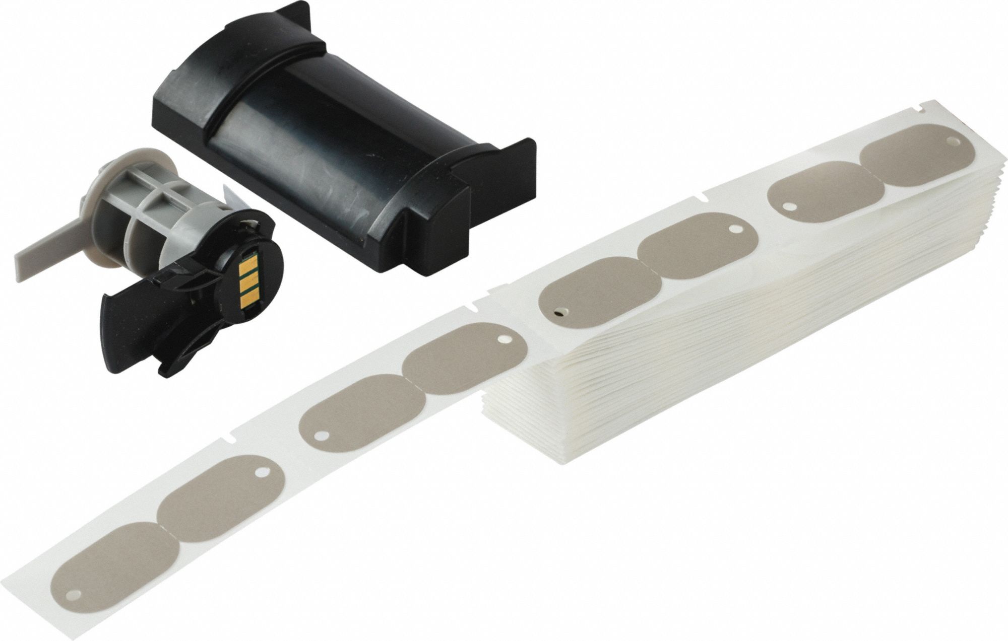 Tag Label: 1 7/32 in x 3/4 in, 3/4 in, Polyethylene, Gray, 100 Tags