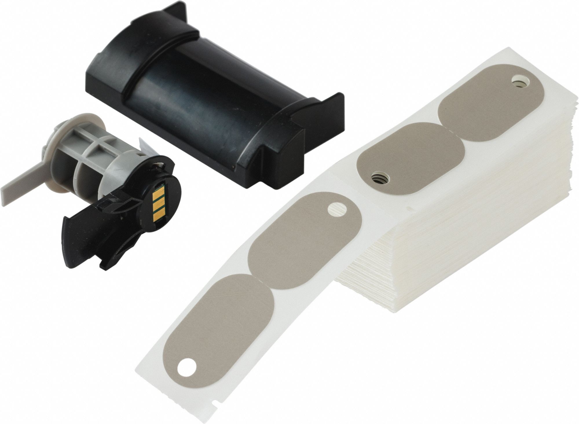 Tag Label: 1 3/4 in x 1 in, 1 in, Polyethylene, Gray, 100 Tags