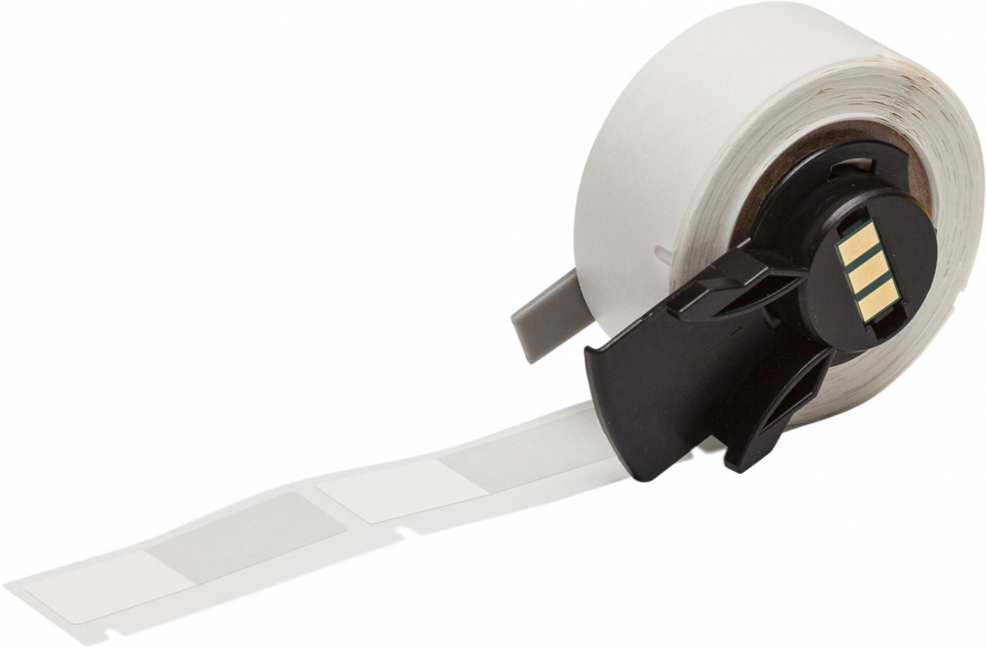 Pre-Cut Label Stock Roll: Rectangle, 1/2 in x 1/2 in, 1/2 in x 1/2 in, Clear/White, -321°F to 230°F