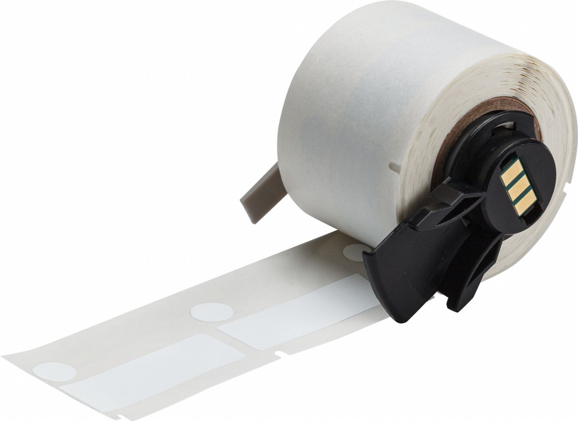 Pre-Cut Label Stock Roll: Rectangle, 1 5/8 in x 19/32 in, 19/32 in x 1 5/8 in, Cryogenic Polyester