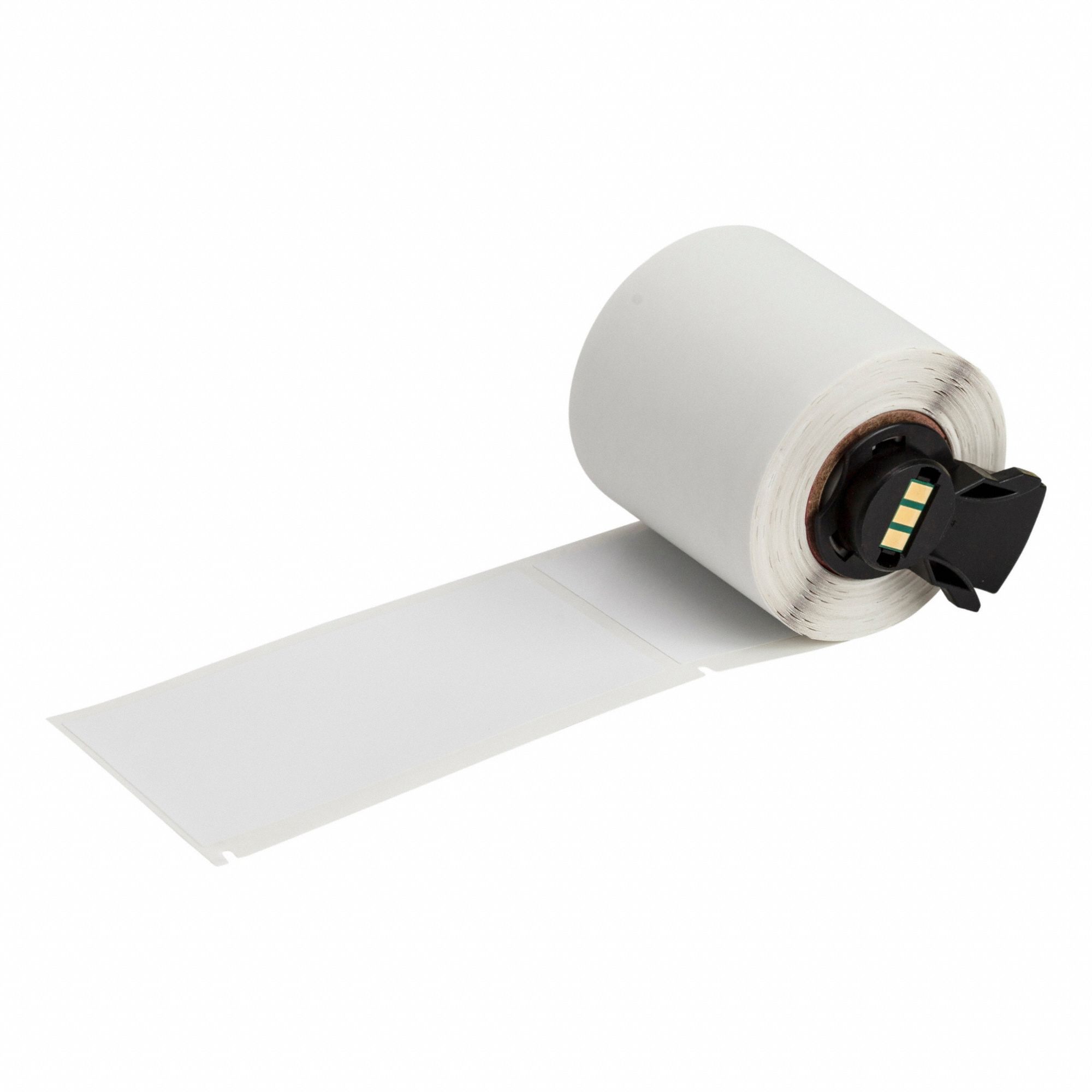 Pre-Cut Label Stock Roll: Rectangle, 1 29/32 in x 1 29/32 in, 1 29/32 in x 1 29/32 in, Vinyl, White