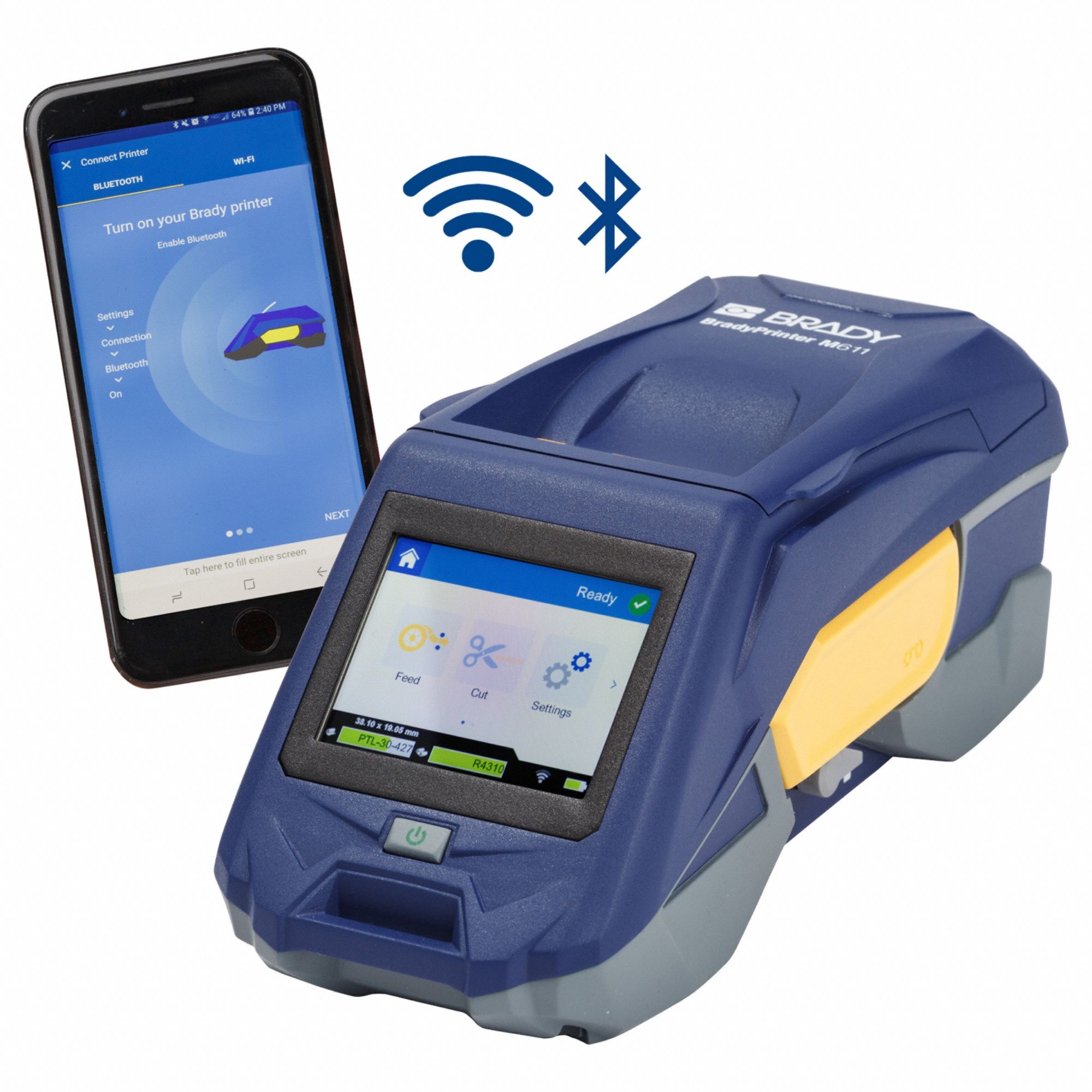 Portable Printer: Gen Identification, Bluetooth Connected, 2", 300 dpi Printhead Resolution