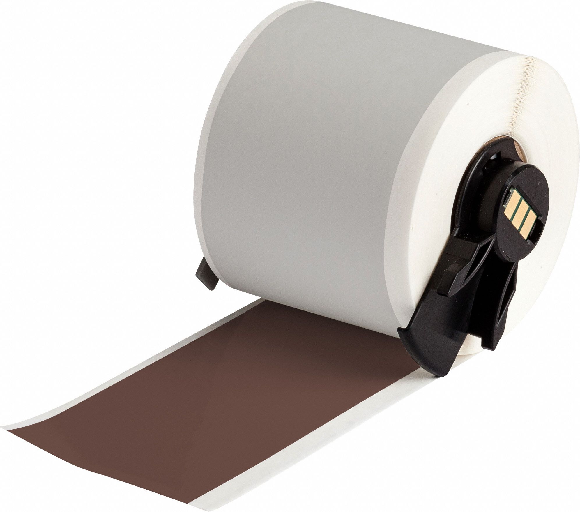 Continuous Label Stock: 2 in x 50 ft, Vinyl, Brown (Gloss), Outdoor