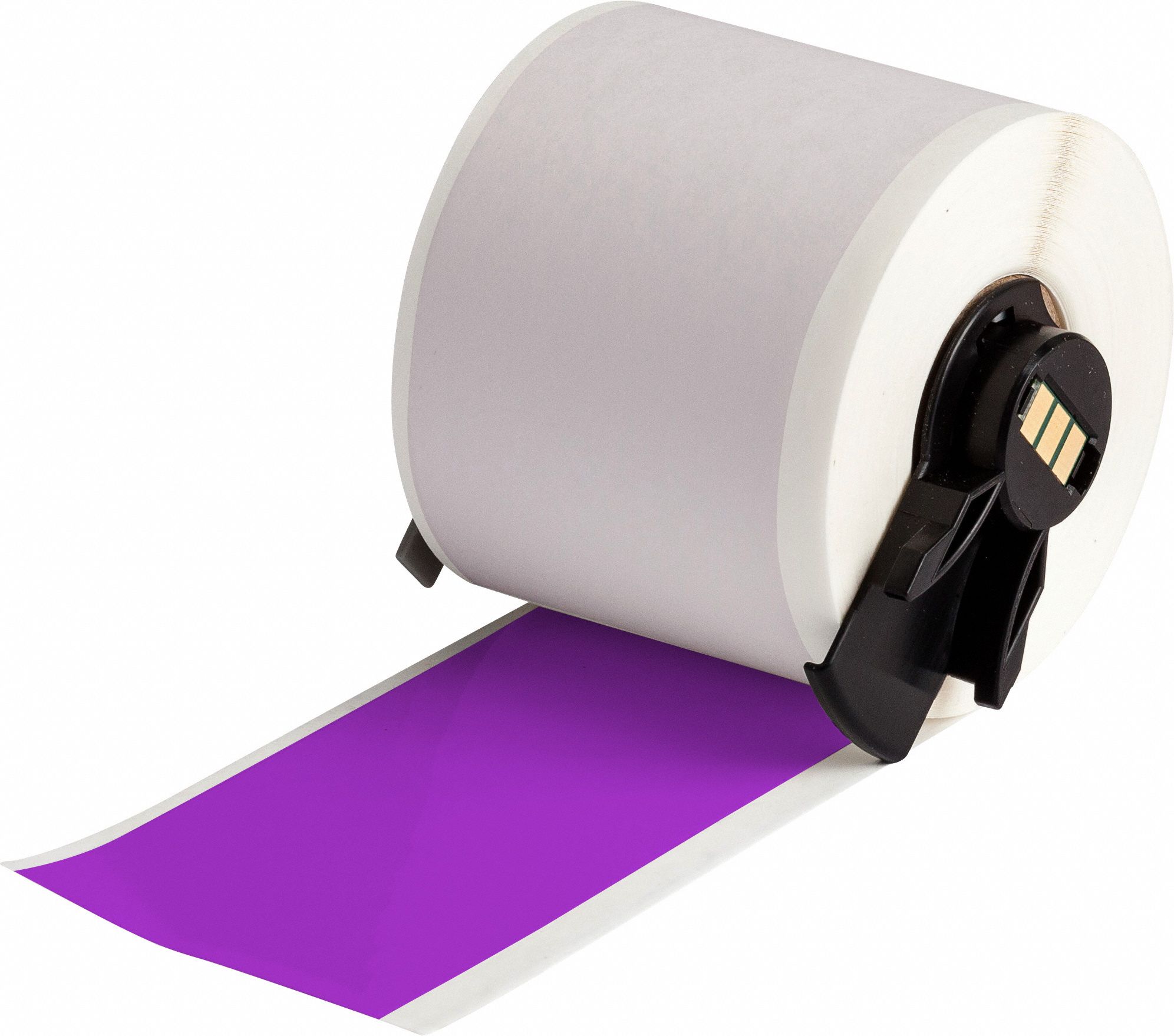 Continuous Label Stock: 2 in x 50 ft, Vinyl, Purple (Gloss), Outdoor