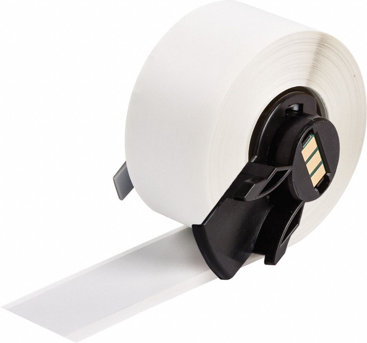 Continuous Label Stock: 1/2 in x 50 ft, Vinyl, Clear (Gloss), Outdoor