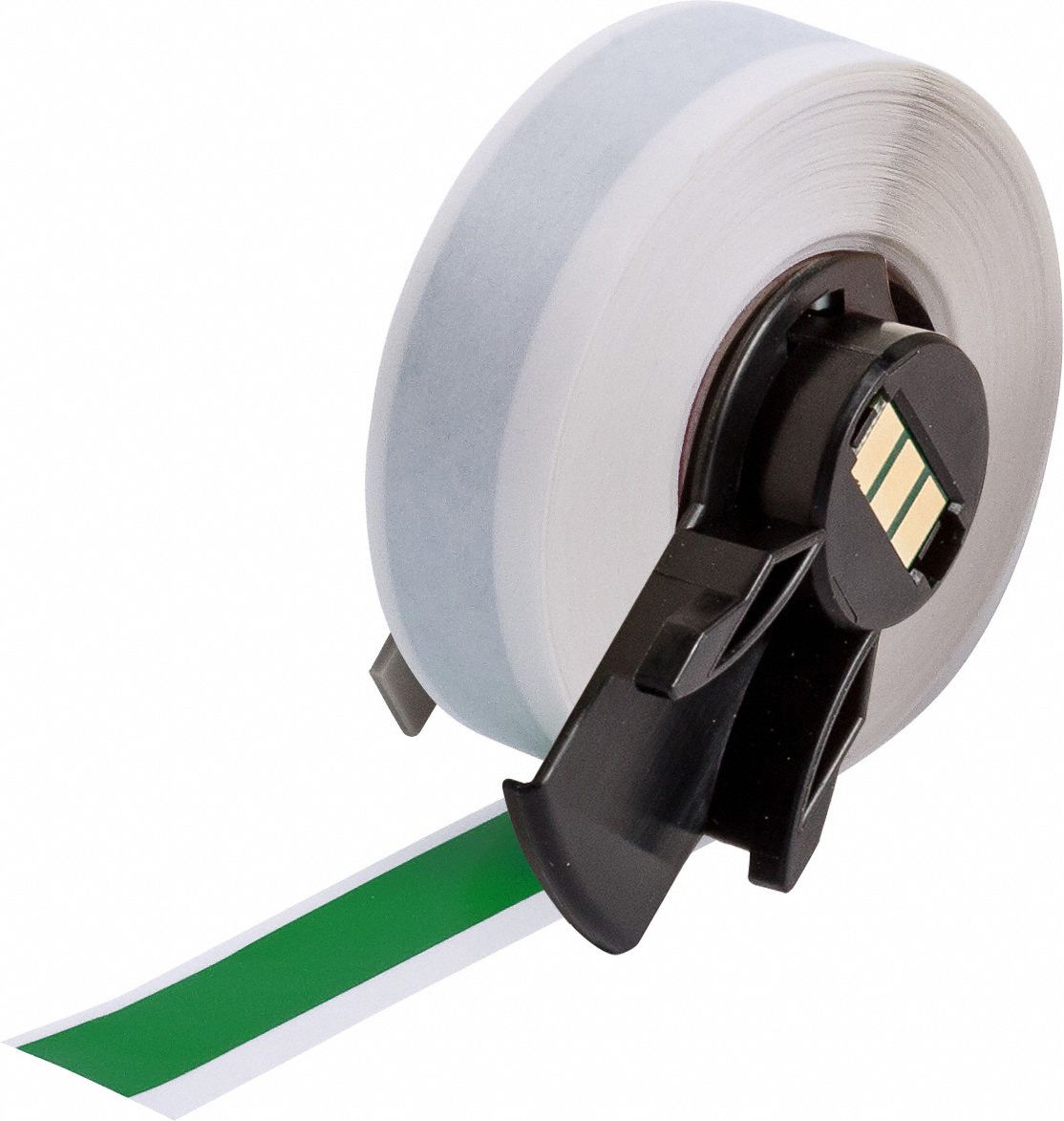 Continuous Label Stock: 1/2 in x 50 ft, Vinyl, Green (Gloss), Outdoor