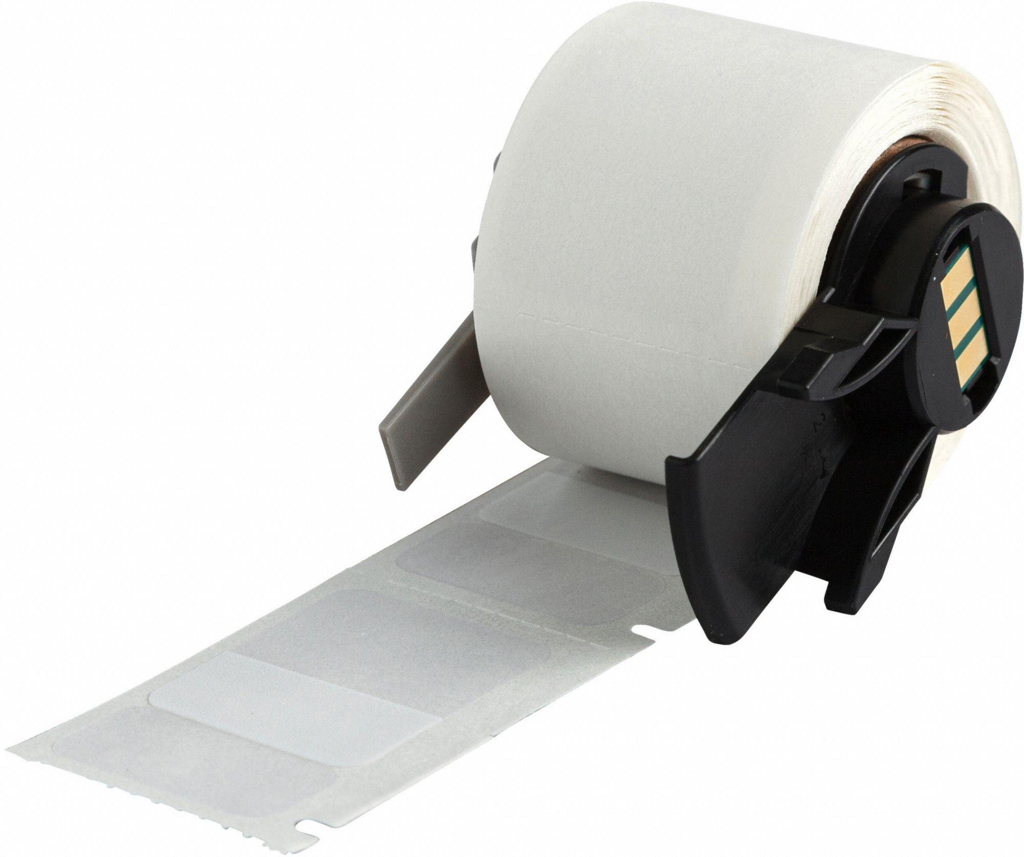 Wraparound Label: 1 11/16 in x 1 in, 1 in, Vinyl, White (Matte), For 18 AWG to 10 AWG Wire Gauge
