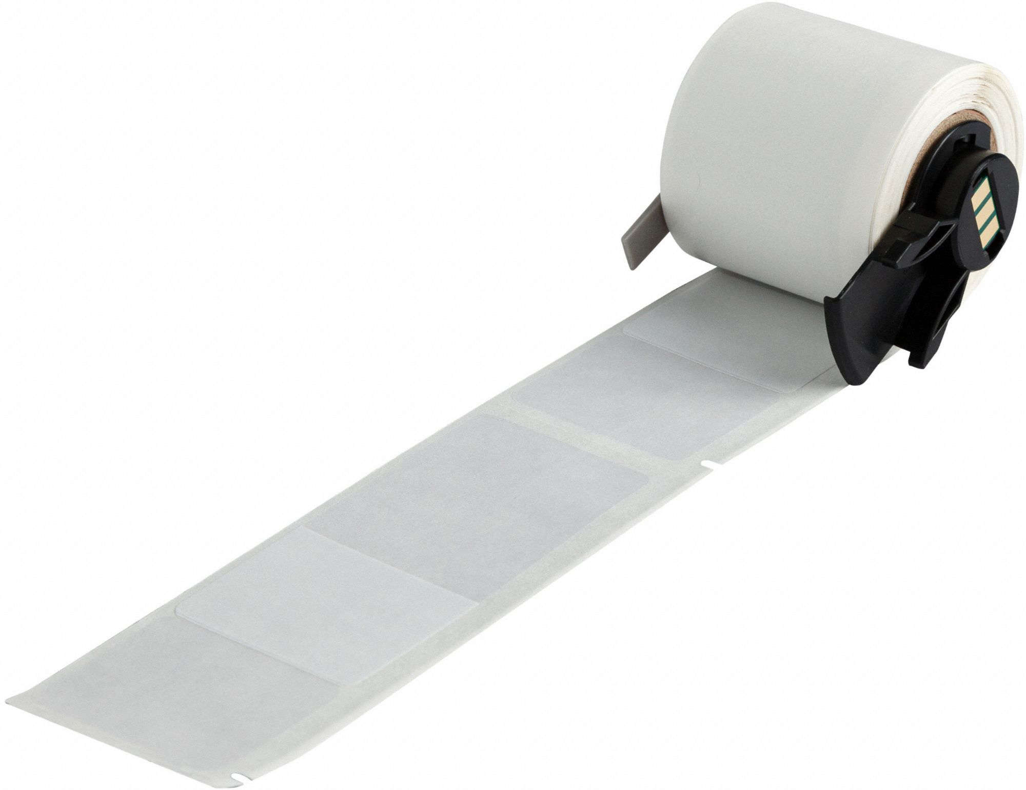 Wraparound Label: 4 3/8 in x 1 1/2 in, 1 1/2 in, Vinyl, White (Matte), For 8 AWG to 2 AWG Wire Gauge