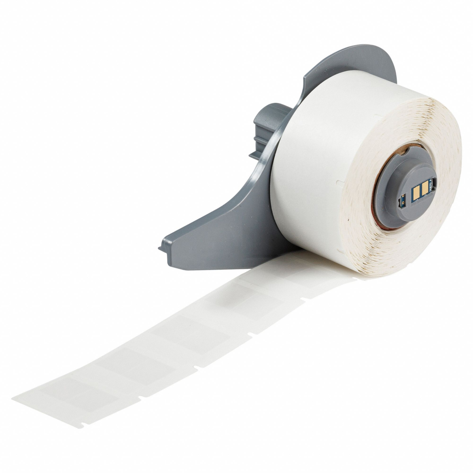 Wraparound Label: 1 in x 1/2 in, 1/2 in, Vinyl, White (Matte), For 10 AWG to 16 AWG Wire Gauge