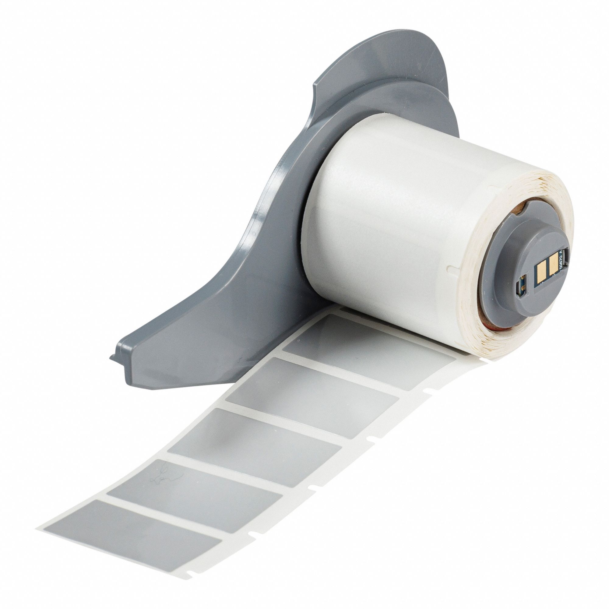 Pre-Cut Label Stock Roll: Rectangle, 3/4 in x 3/4 in, 3/4 in x 3/4 in, Polyester, Silver, 250 Labels