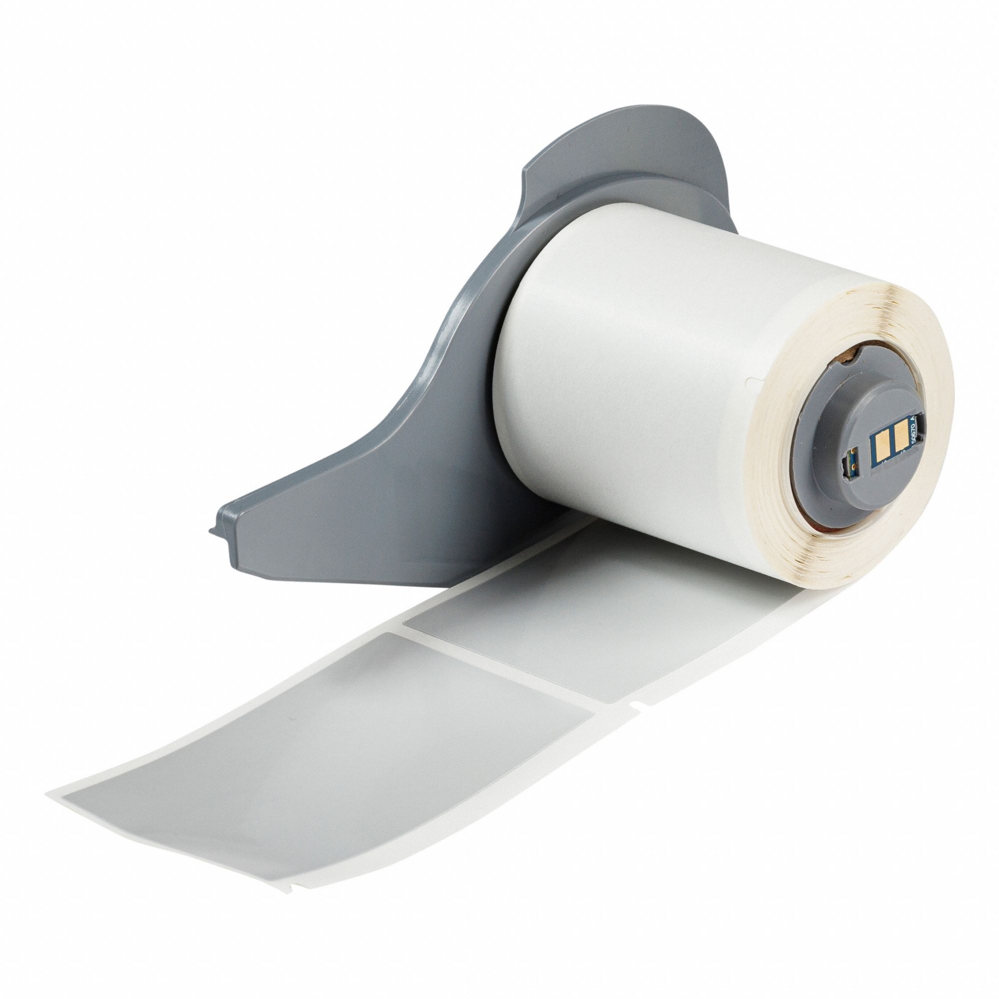 Pre-Cut Label Stock Roll: Rectangle, 3 in x 3 in, 3 in x 1 29/32 in, Polyester, Silver, 100 Labels