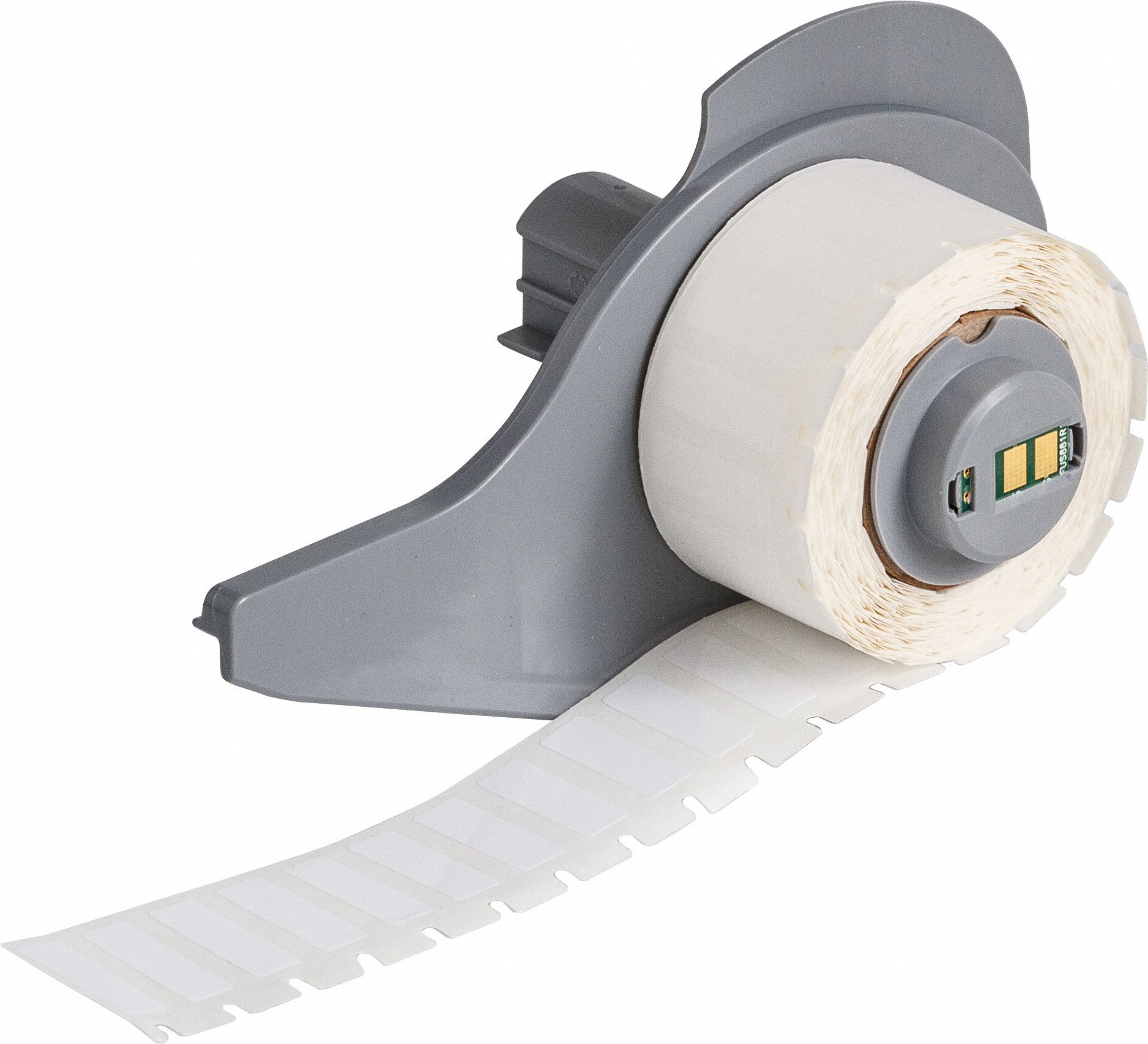 Pre-Cut Label Stock Roll: 1/4 in x 3/4 in, 3/4 in x 1/4 in, Polyester, White (Gloss), -94°F to 230°F