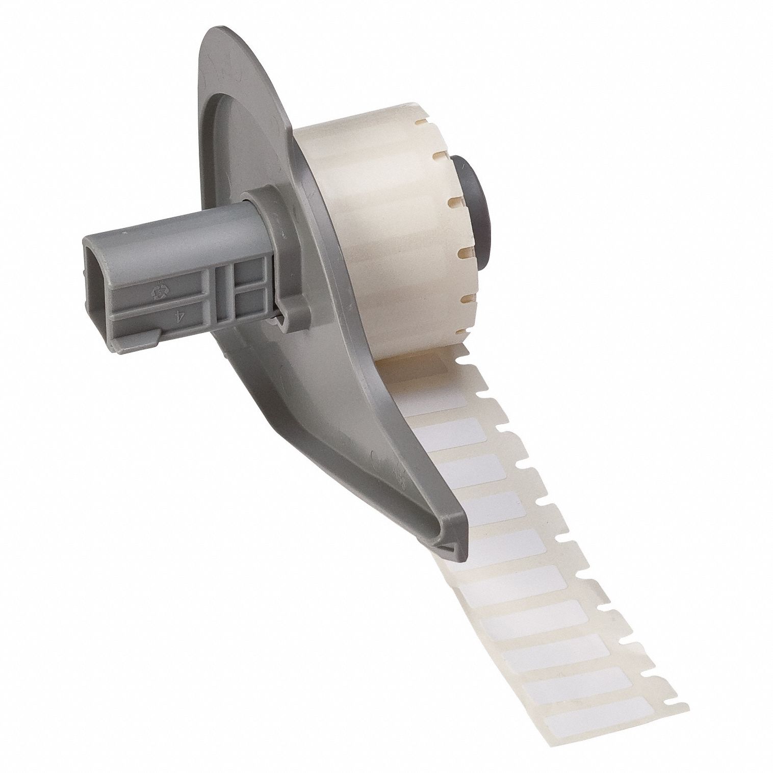 Pre-Cut Label Stock Roll: 1/4 in x 3/4 in, 3/4 in x 1/4 in, Polyester, White (Gloss), -40°F to 356°F