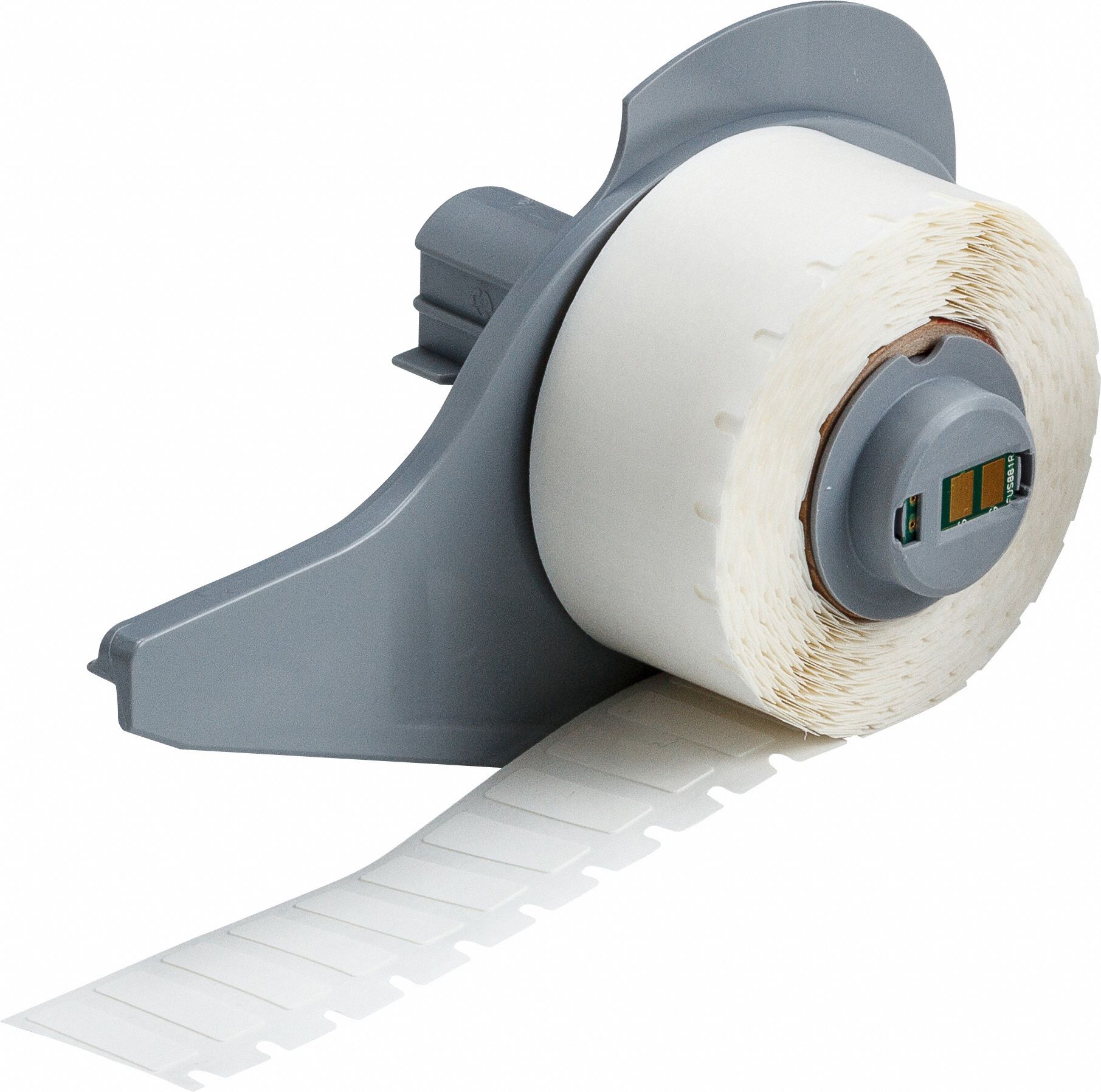 Wraparound Label: 3/4 in x 1/4 in, Vinyl, Black on White, For 16 AWG to 10 AWG Wire Gauge