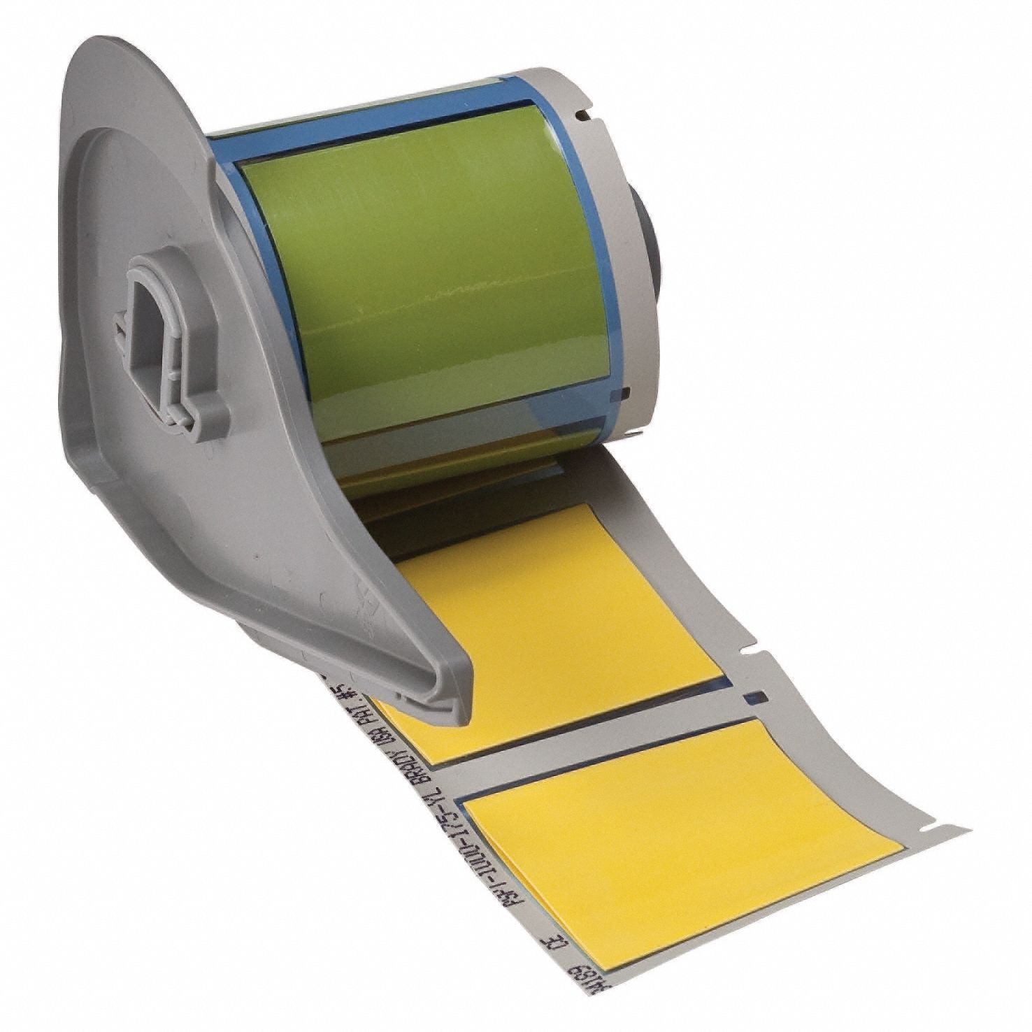 Sleeve Label: 1 3/4 in x 1 21/32 in, Polyolefin, Yellow (Matte), For 500 kcmil to 2 AWG Wire Gauge