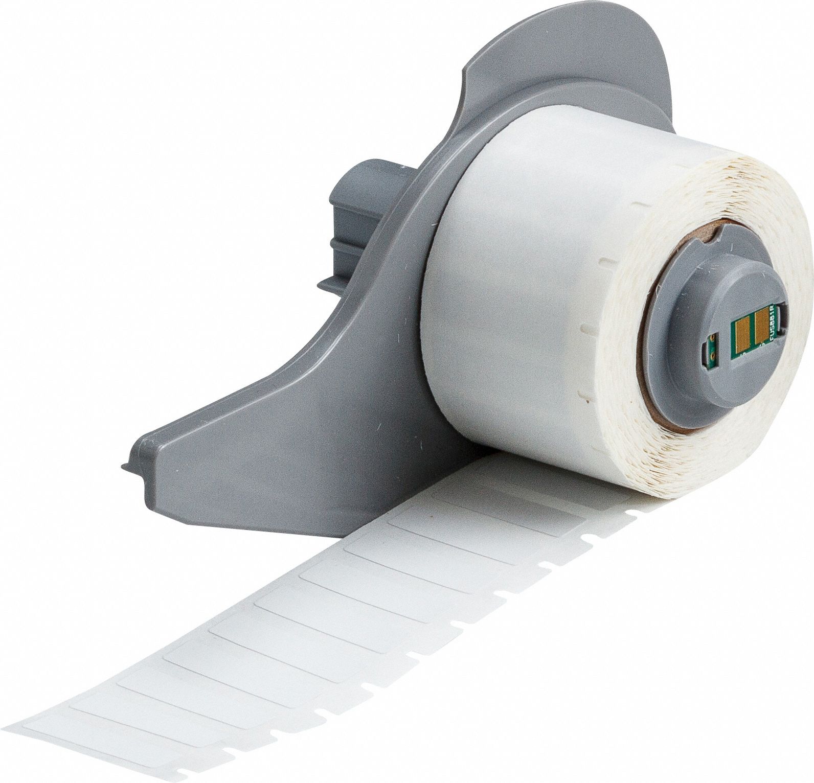 Wraparound Label: 1 in x 9/32 in, 1/4 in, Polyimide, White (Matte), For 10 AWG to 12 AWG Wire Gauge