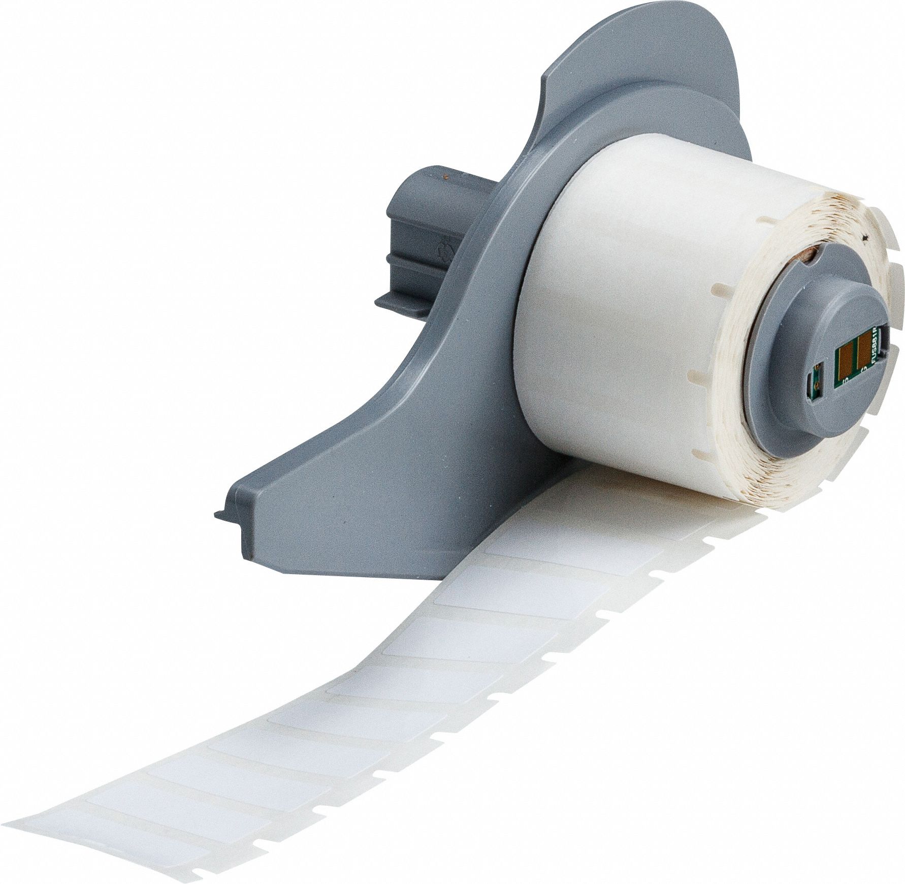 Pre-Cut Label Stock Roll: 3/8 in x 1 in, 1 in x 3/8 in, Autoclavable Polyester, White