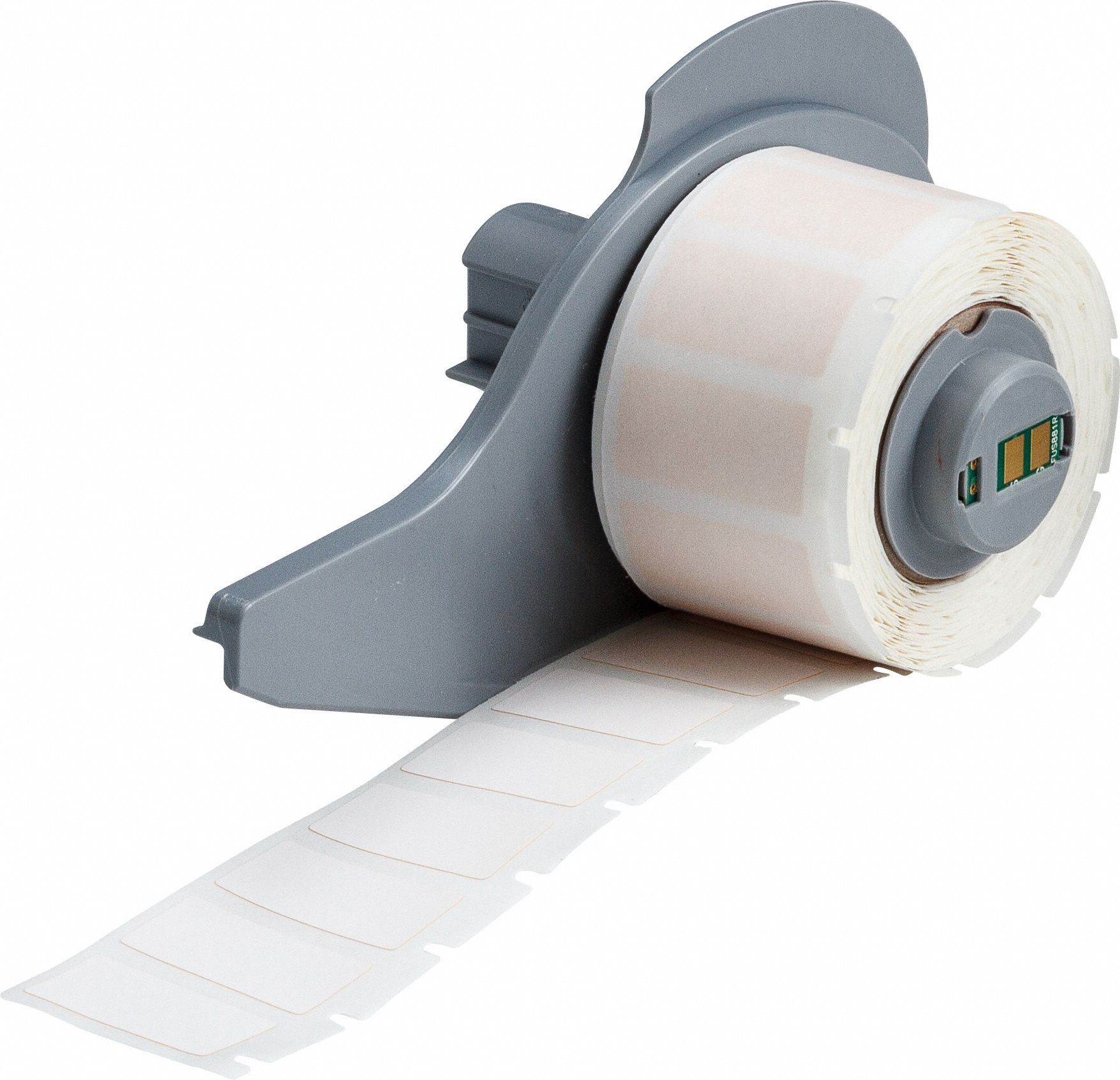 Wraparound Label: 1/2 in x 1 in, 1 in, Polyimide, White (Matte), For 10 AWG to 12 AWG Wire Gauge