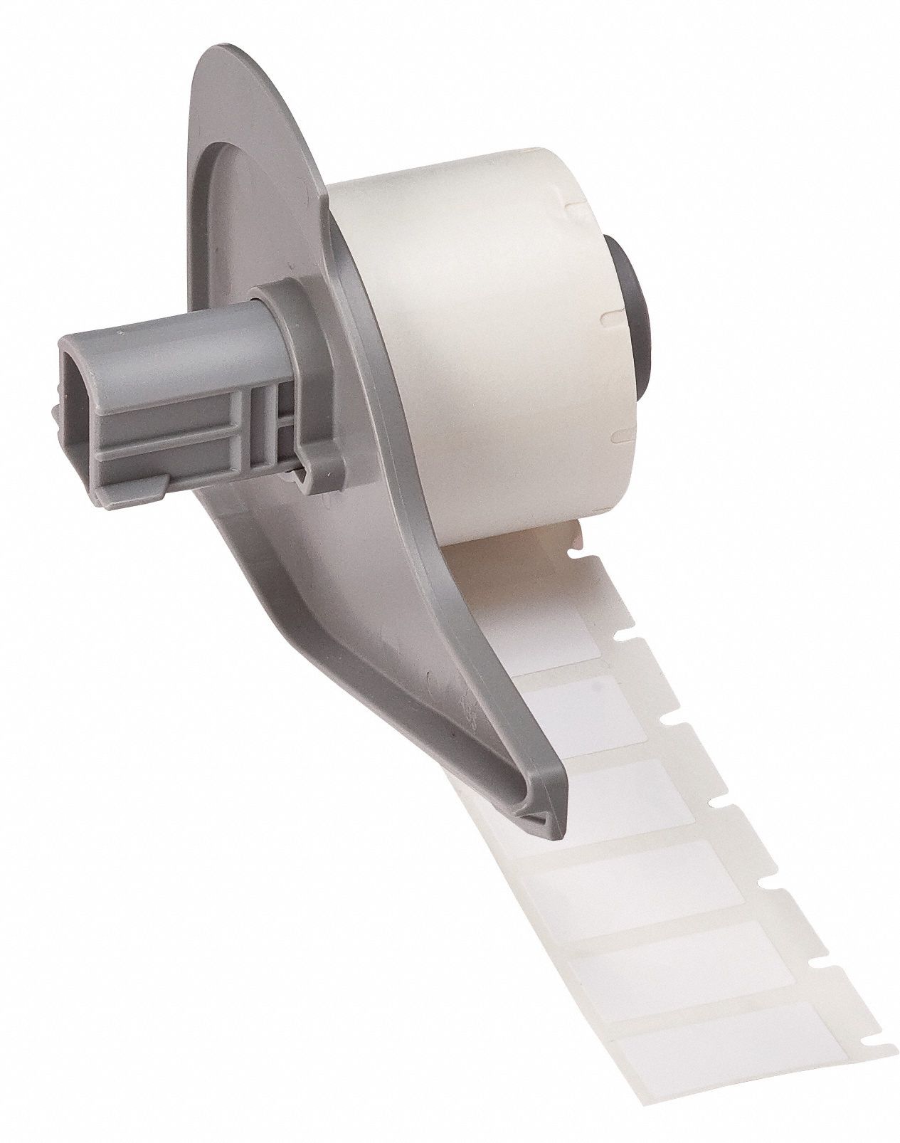 Wraparound Label: 1/2 in x 1 in, Vinyl, Black on White, For 12 AWG to 10 AWG Wire Gauge