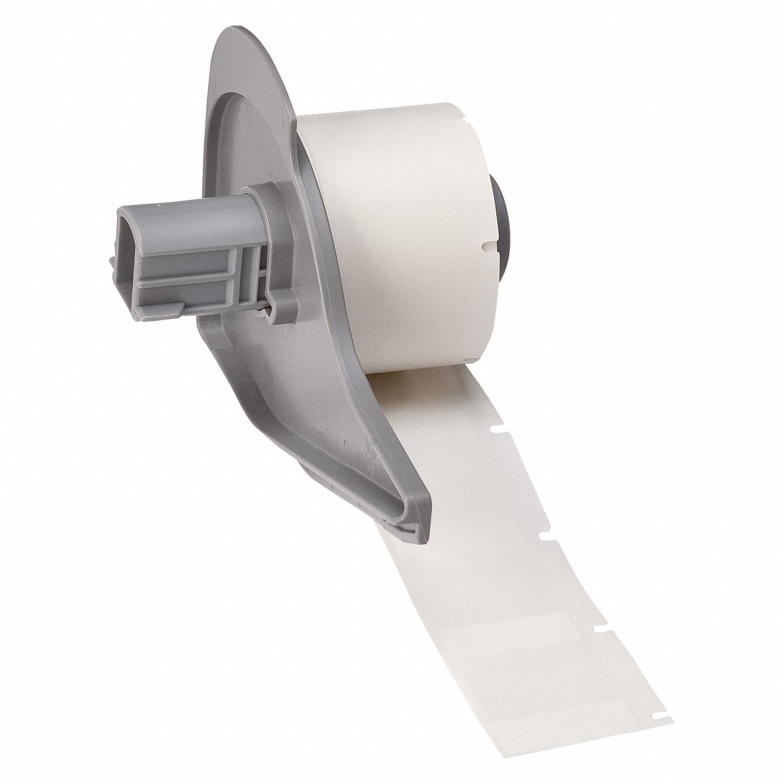 Wraparound Label: 1 in x 1 in, 1 in, Vinyl, White (Matte), For 16 AWG to 8 AWG Wire Gauge