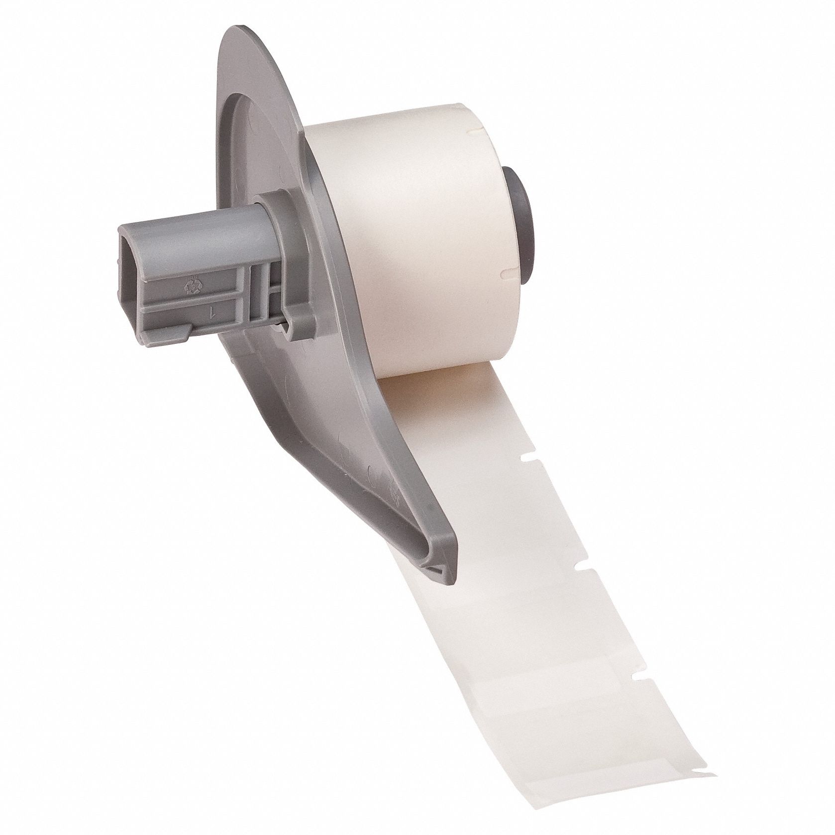 Pre-Cut Label Stock Roll: 1 in x 1 in, Rubber, Aggressive Adhesive/Permanent Adhesive, 250 Labels