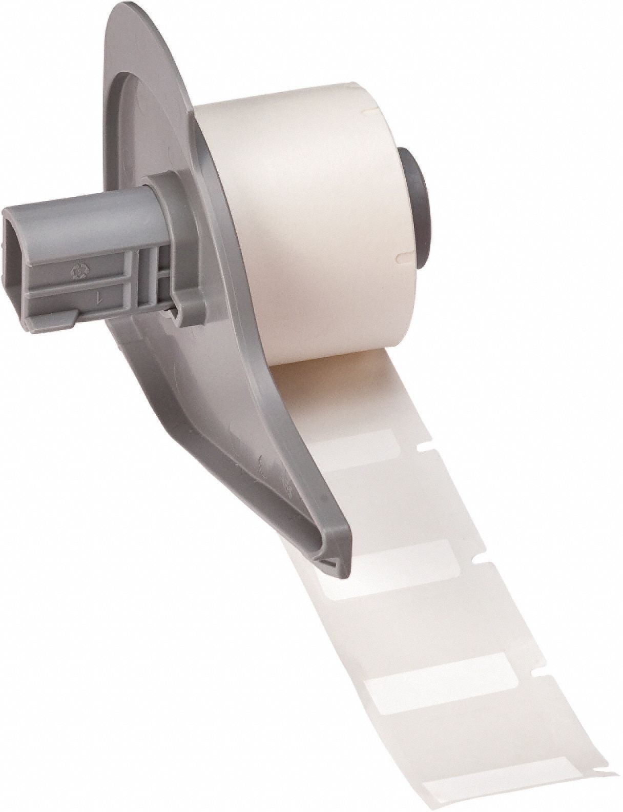 Wraparound Label: 1 in x 1 in, 1 in, Polyvinyl Fluoride, White (Matte), 250 Labels Included